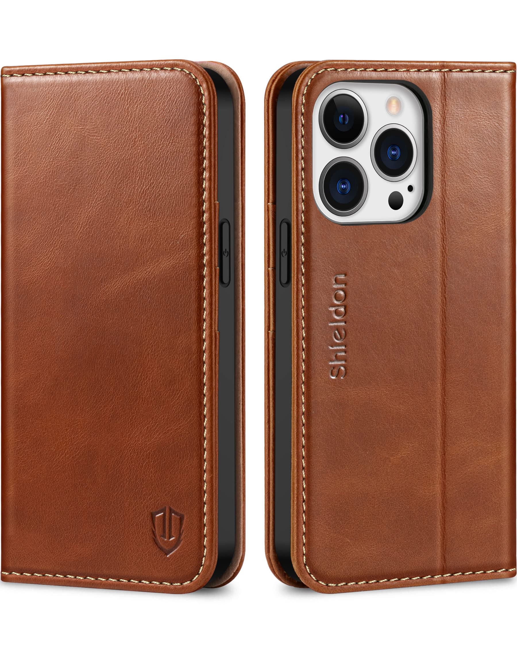 Foto 2 pulgar | Funda Shieldon Para Iphone 13 Pro 5g De Piel Auténtica Tipo Cartera - Venta Internacional.