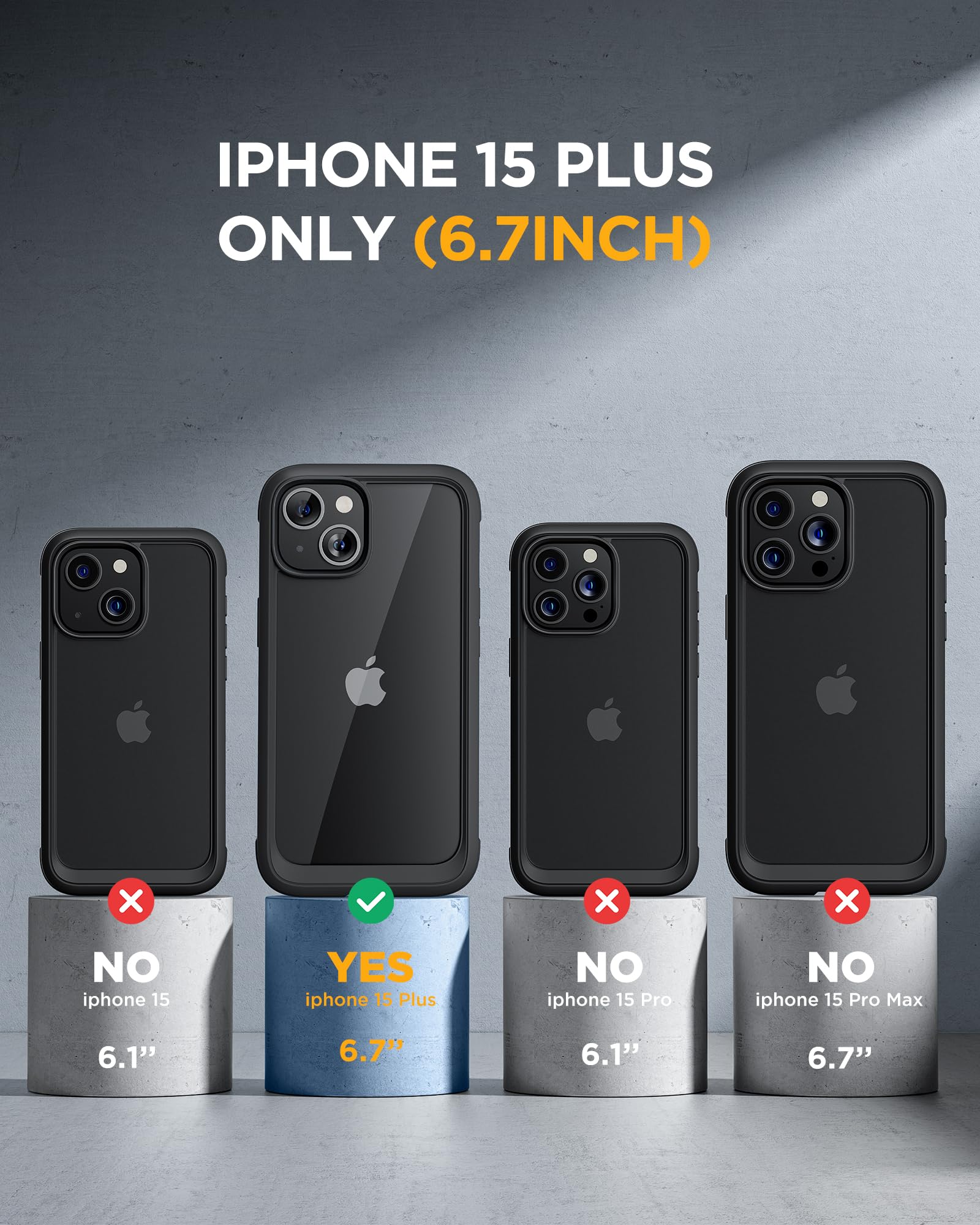 Foto 3 pulgar | Funda De Teléfono Miracase Glass Series Para Iphone 15 Plus De 6.7 Pulgadas, Negra - Venta Internacional.