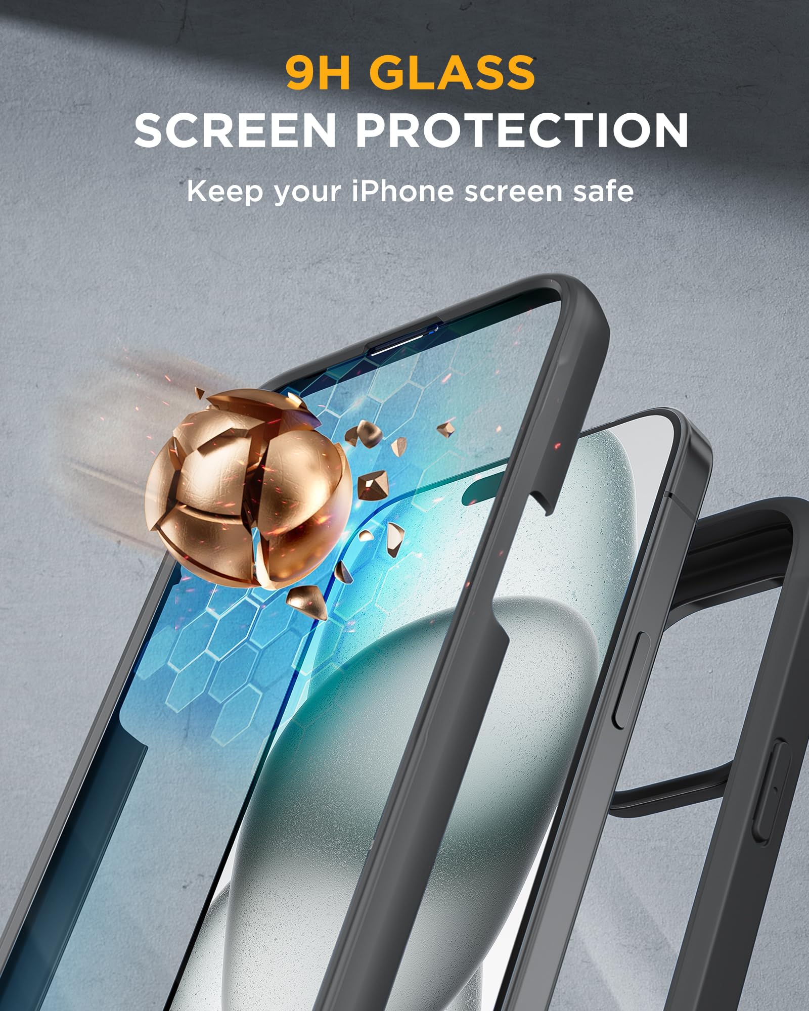 Foto 6 pulgar | Funda De Teléfono Miracase Glass Series Para Iphone 15 Plus De 6.7 Pulgadas, Negra - Venta Internacional.