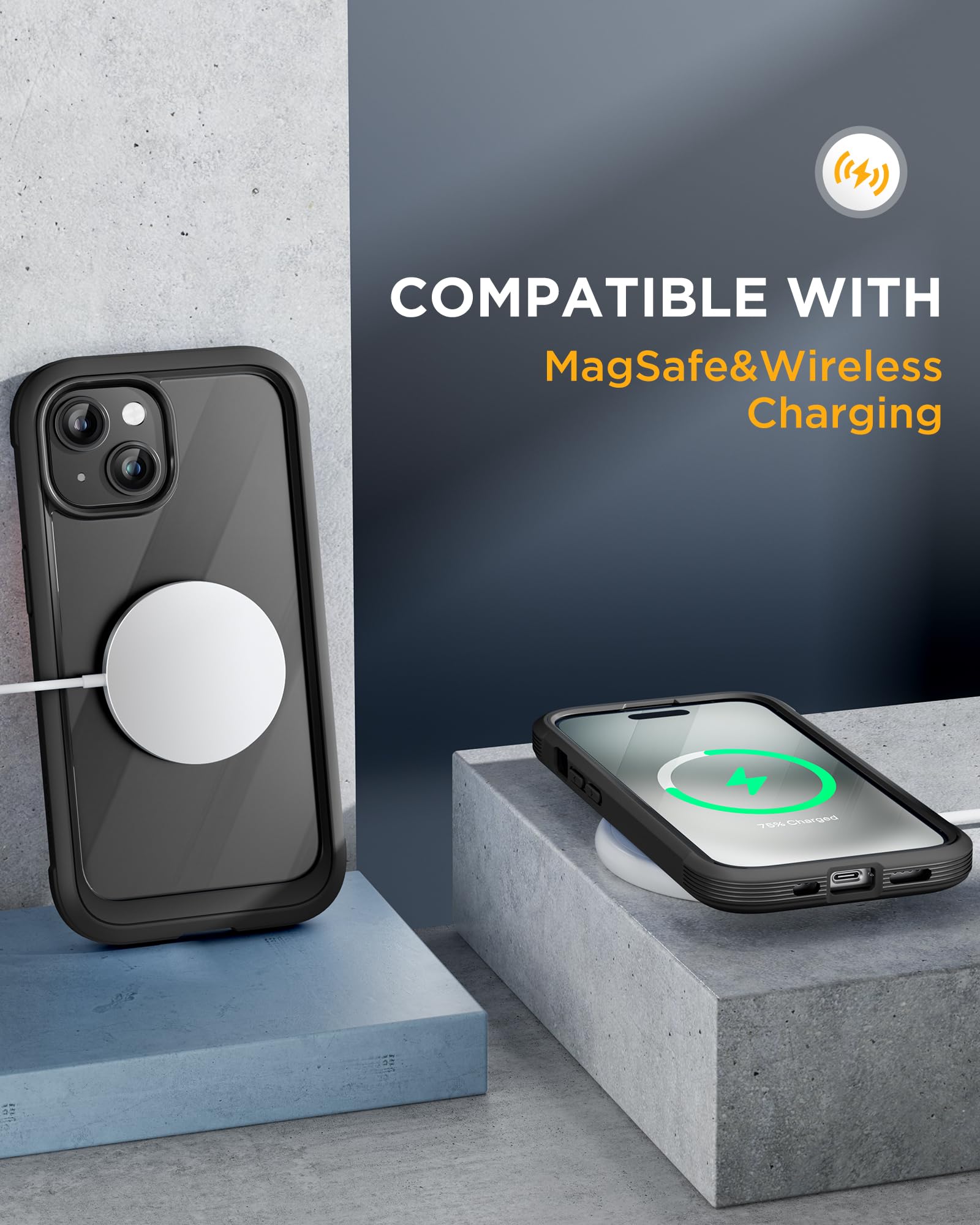 Foto 6 | Funda De Teléfono Miracase Glass Series Para Iphone 15 Plus De 6.7 Pulgadas, Negra - Venta Internacional.