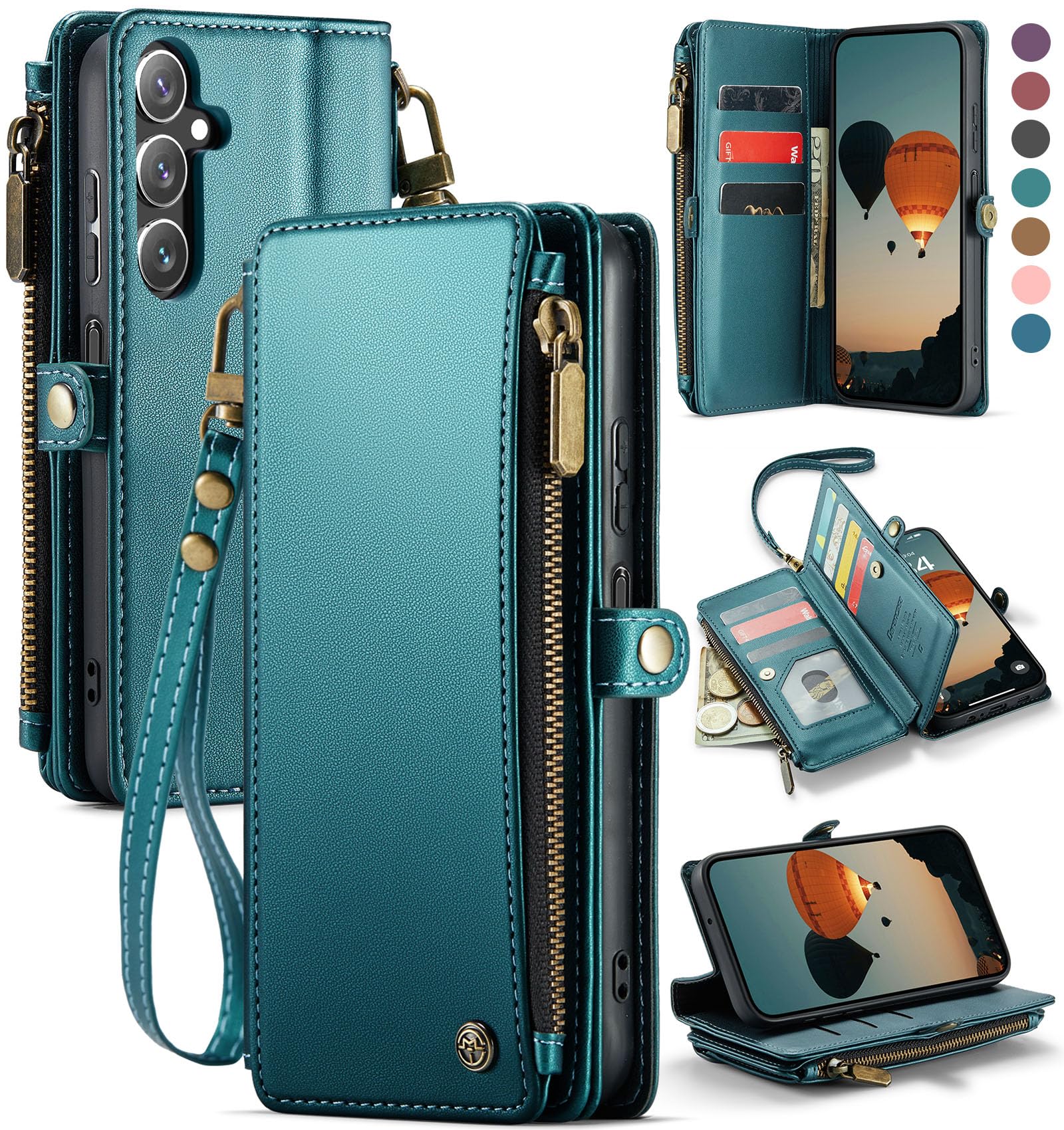 Foto 1 | Funda Wallet Defcase Compatible Con Galaxy A15 5g, Azul Y Verde - Venta Internacional.