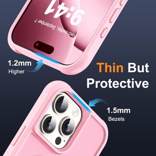 Foto 6 | Funda De Teléfono Sky-lmw Compatible Con Iphone 16 Pro, Color Rosa - Venta Internacional.
