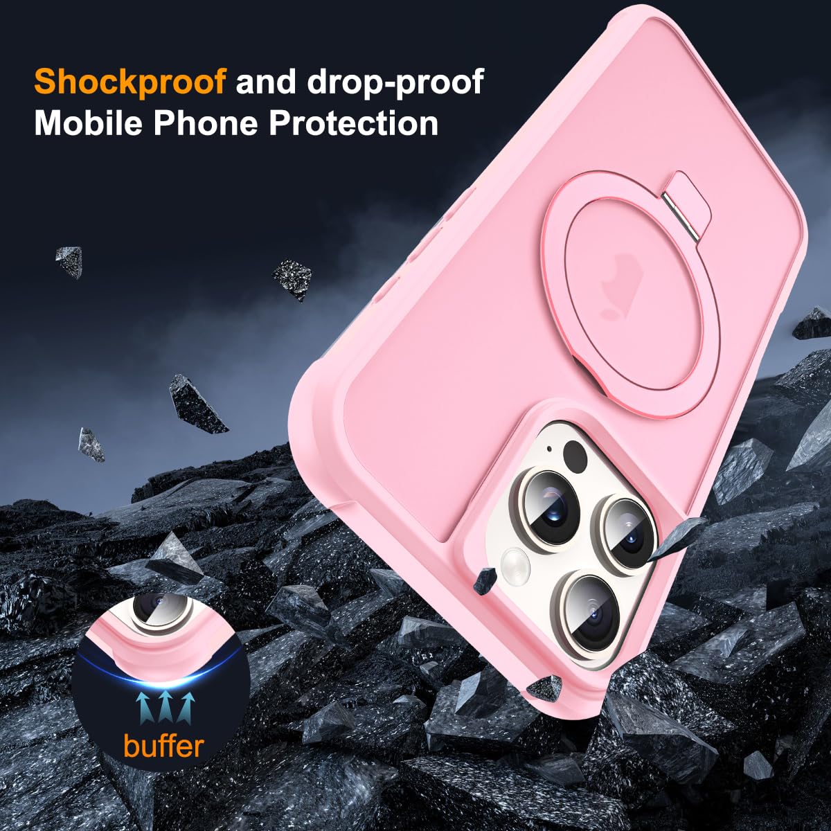 Foto 8 pulgar | Funda De Teléfono Sky-lmw Compatible Con Iphone 16 Pro, Color Rosa - Venta Internacional.