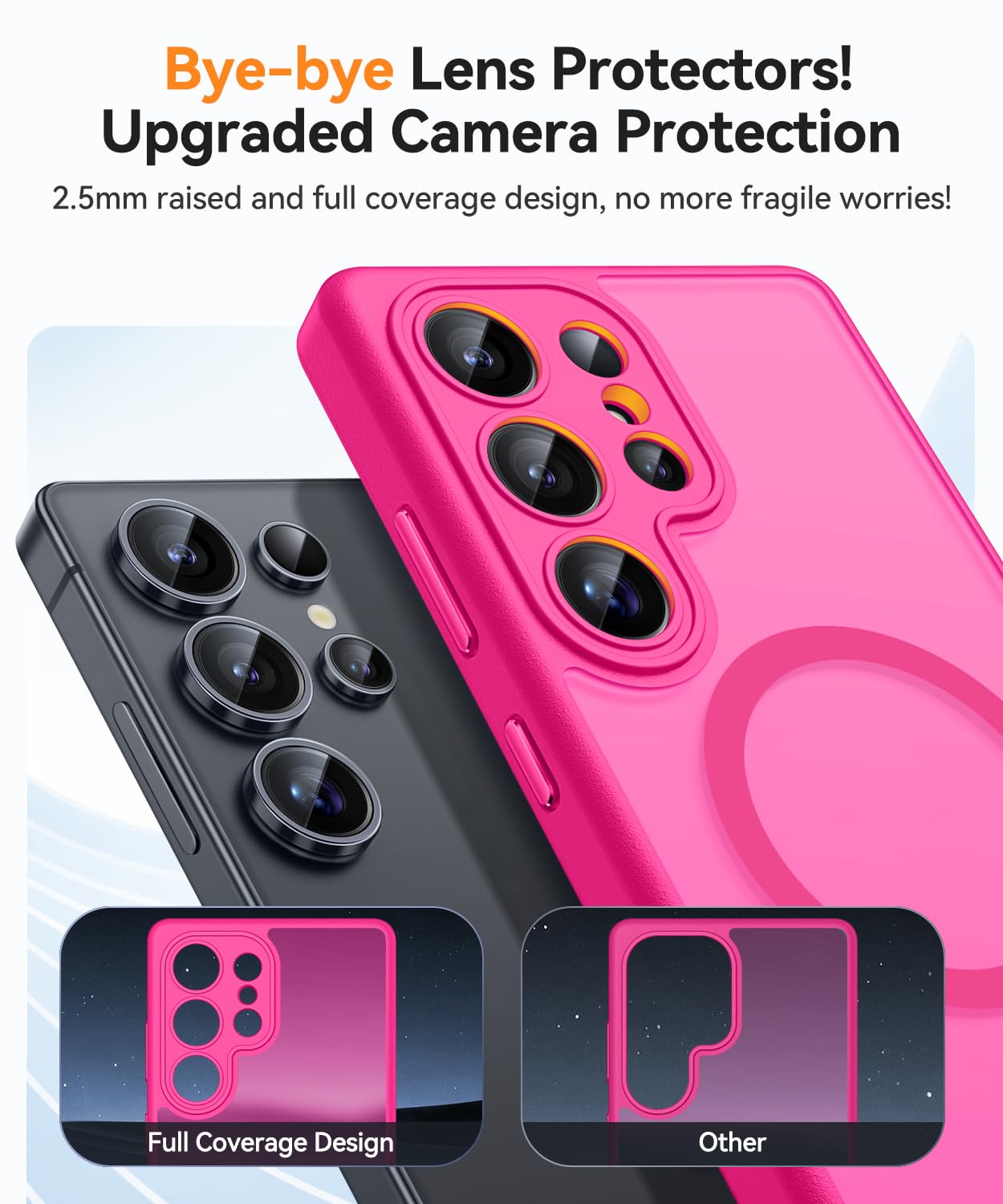 Foto 4 pulgar | Funda De Teléfono Canshn Para Samsung Galaxy S25 Ultra Hot Pink - Venta Internacional.