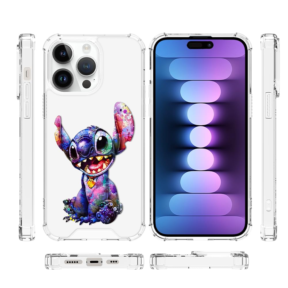 Foto 3 pulgar | Funda De Teléfono Transparente Para Iphone 15 Pro Max (2023) Con Estampado - Venta Internacional.