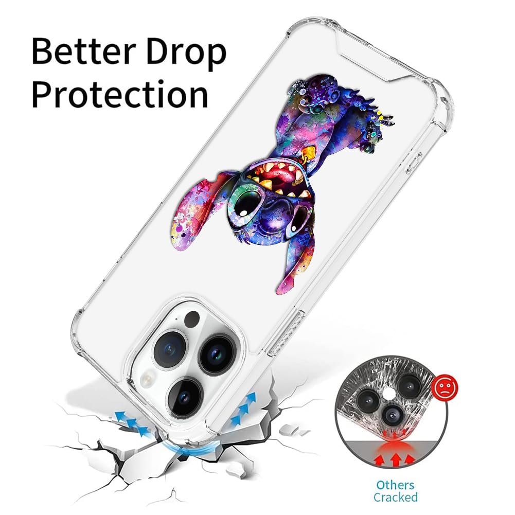 Foto 4 pulgar | Funda De Teléfono Transparente Para Iphone 15 Pro Max (2023) Con Estampado - Venta Internacional.