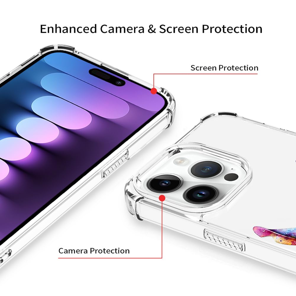 Foto 5 pulgar | Funda De Teléfono Transparente Para Iphone 15 Pro Max (2023) Con Estampado - Venta Internacional.