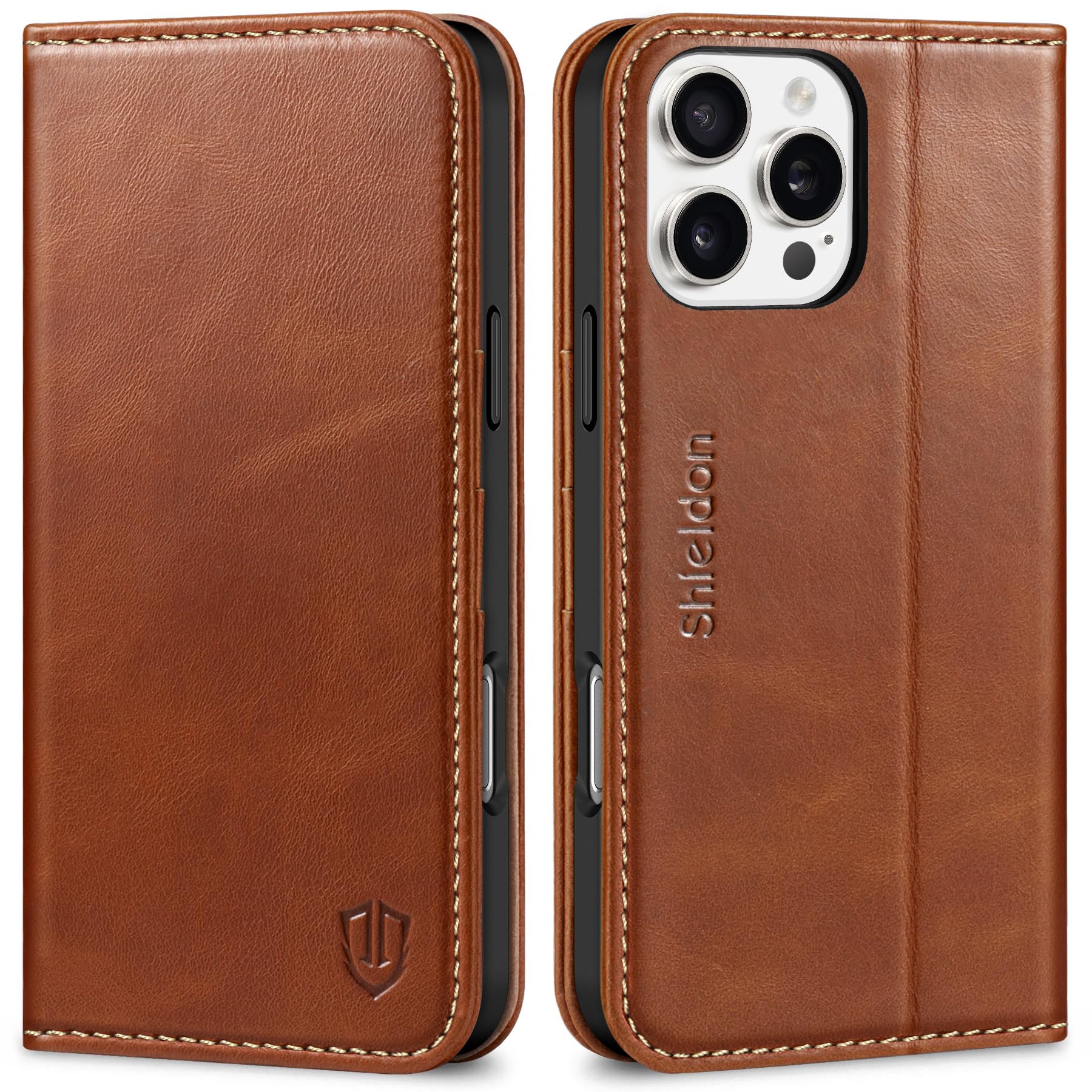 Foto 2 pulgar | Funda Shieldon Para Iphone 16 Pro Max 5g 2024 De Piel Auténtica - Venta Internacional.