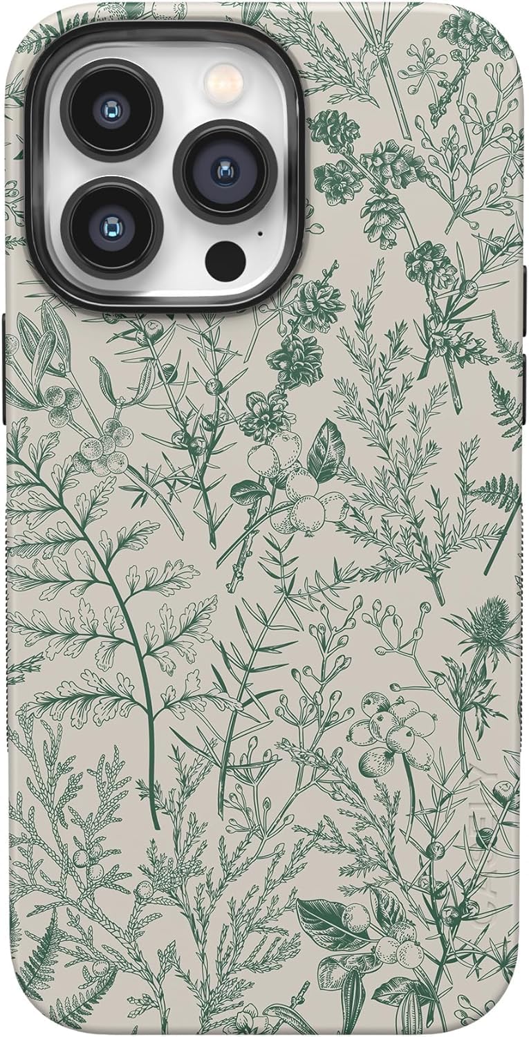 Foto 2 pulgar | Funda De Teléfono Casely Sage Garden Green Floral Para Iphone 14 Pro Max - Venta Internacional.