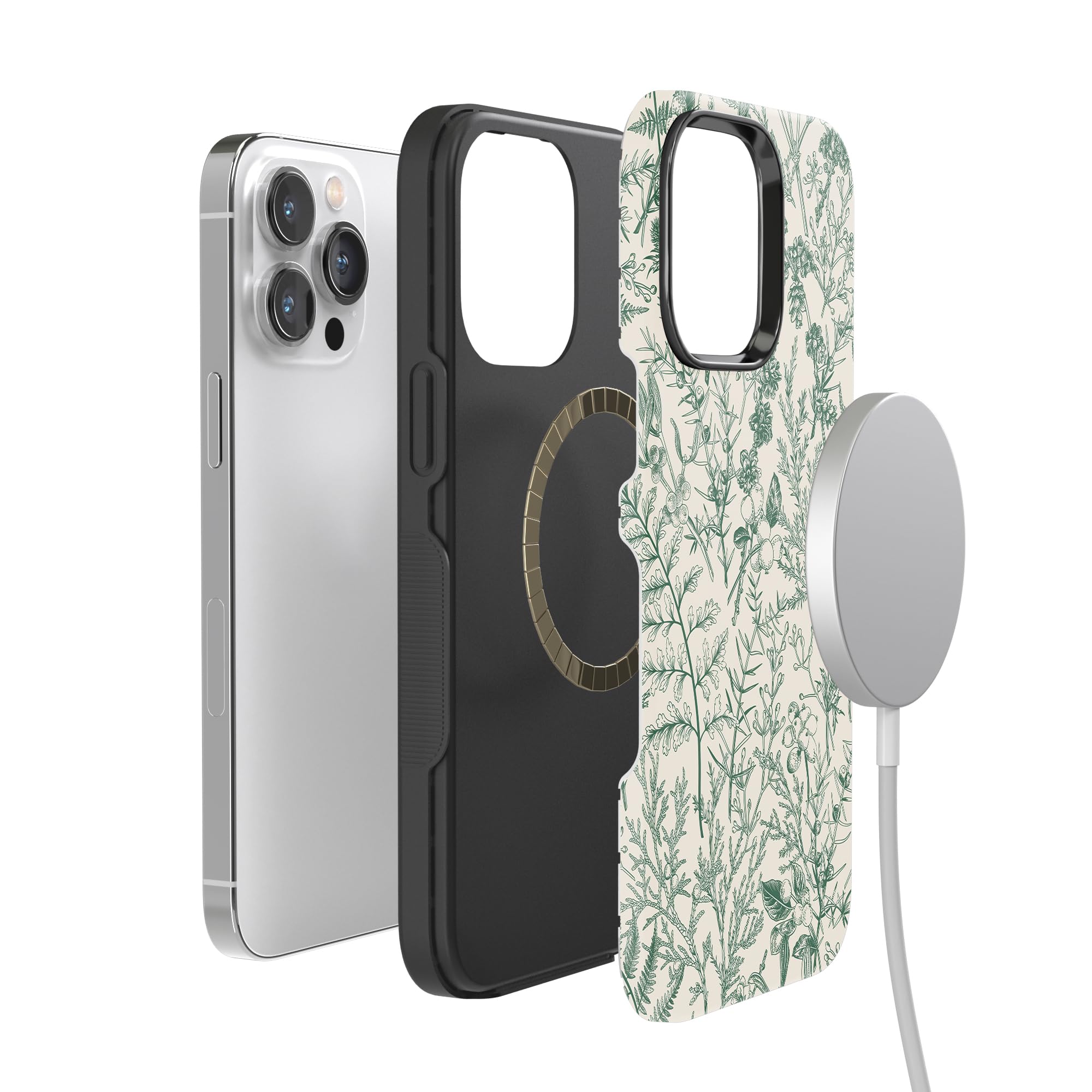 Foto 5 | Funda De Teléfono Casely Sage Garden Green Floral Para Iphone 14 Pro Max - Venta Internacional.