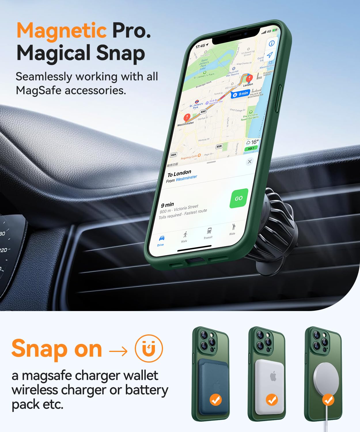 Foto 5 pulgar | Funda Magnética Canshn Compatible Con Iphone 13 Pro 6.1 - Venta Internacional.