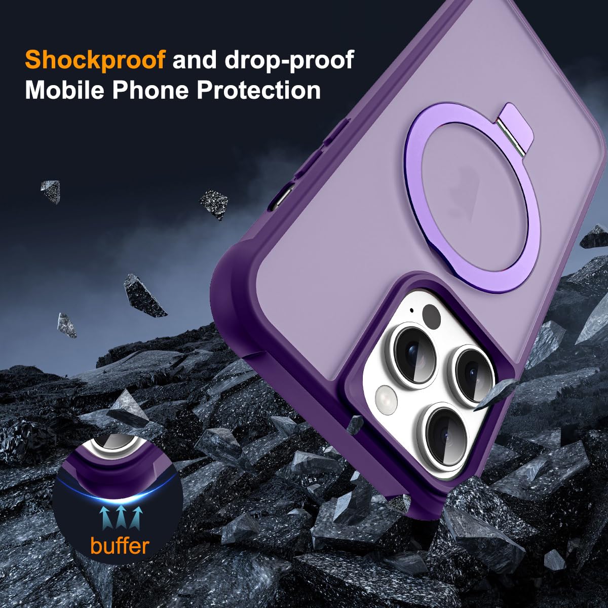 Foto 8 pulgar | Funda De Teléfono Skylmw Compatible Con Iphone 13 Pro 6.1 Púrpura - Venta Internacional.