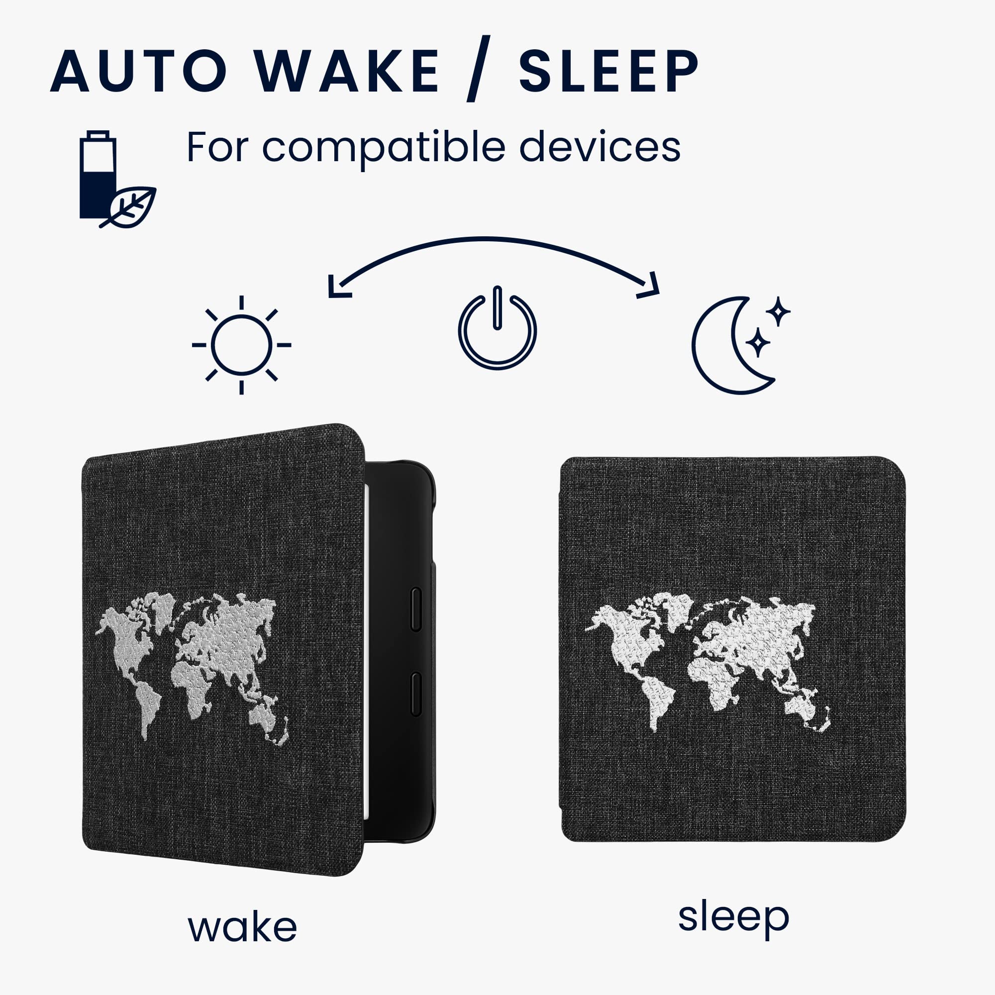 Foto 4 pulgar | Funda Kwmobile Compatible Con El Diseño De Puntadas De Kobo Libra 2 - Venta Internacional.