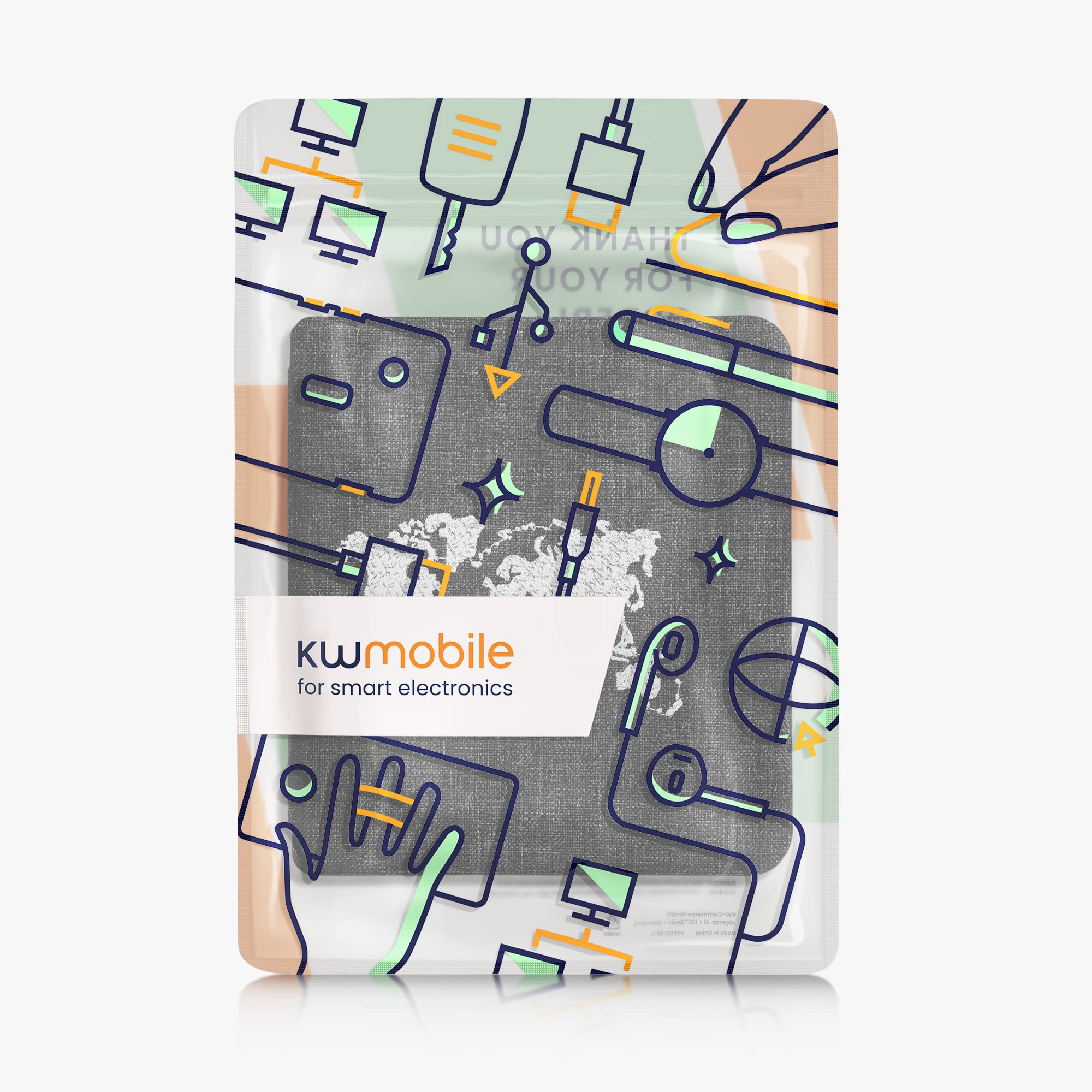 Foto 7 | Funda Kwmobile Compatible Con El Diseño De Puntadas De Kobo Libra 2 - Venta Internacional.