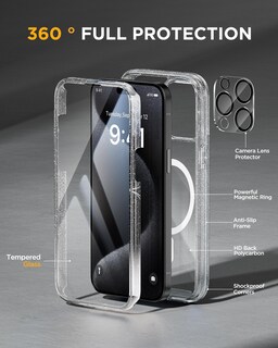 Foto 2 | Funda Para Teléfono Miracase Magnetic Con Pantalla De Cristal Para Iphone 15 Pro - Venta Internacional.