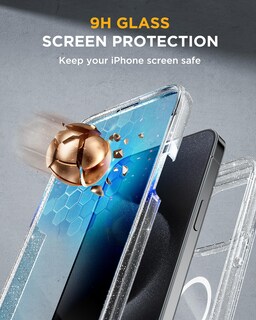 Foto 3 | Funda Para Teléfono Miracase Magnetic Con Pantalla De Cristal Para Iphone 15 Pro - Venta Internacional.