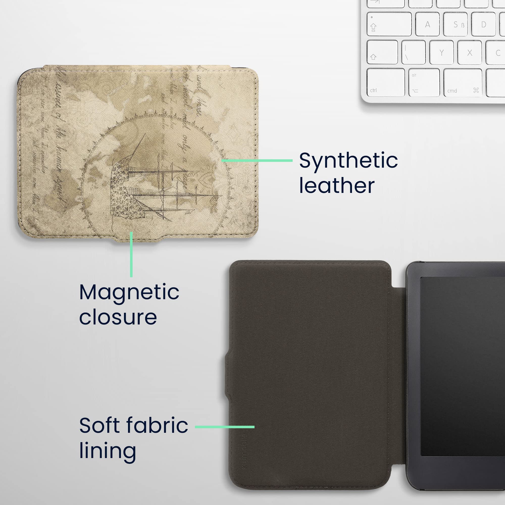 Foto 5 | Funda Para Lector Electrónico Kwmobile Compatible Con Kobo Clara 2e/tolino Shine 4 - Venta Internacional.