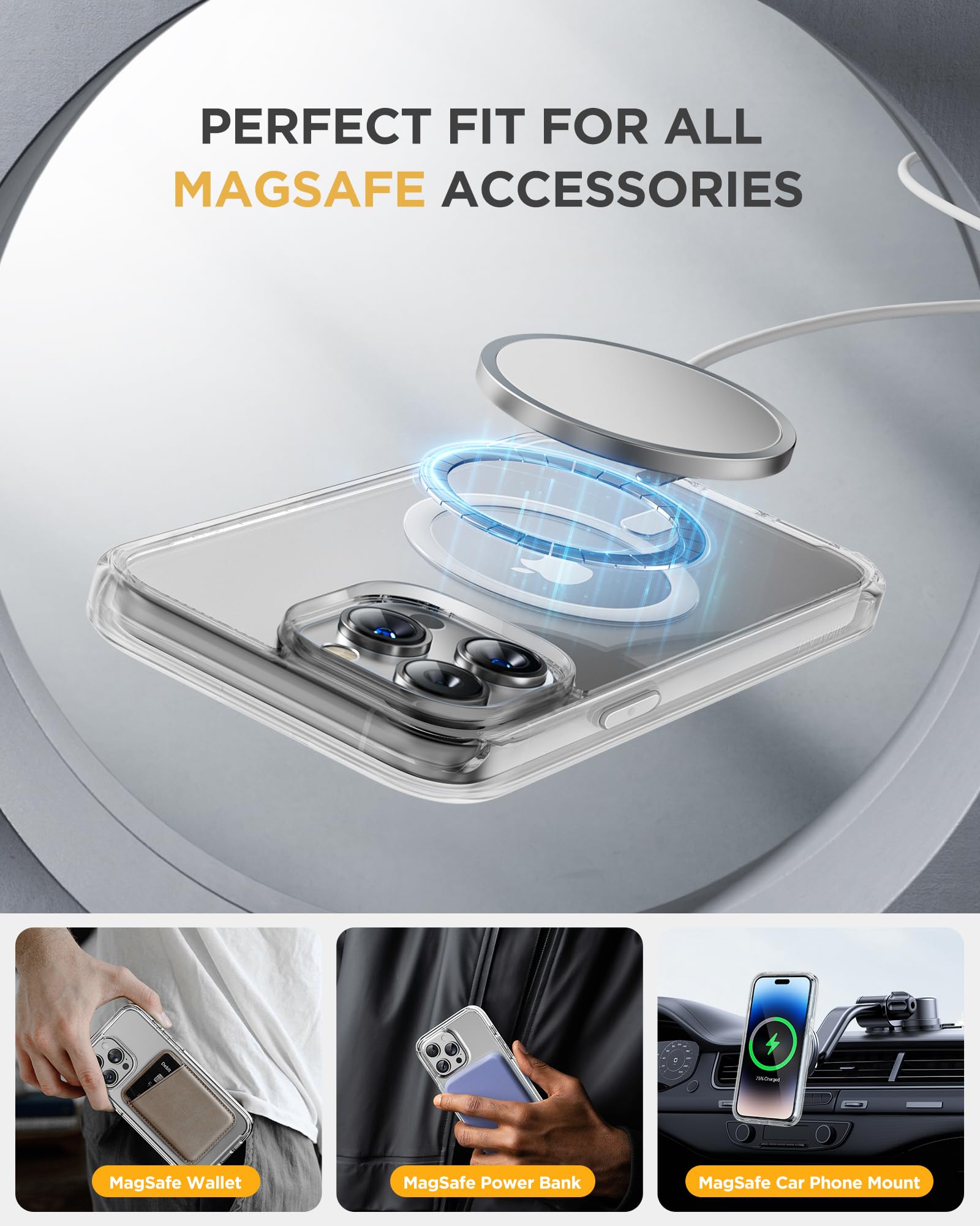Foto 5 pulgar | Funda De Teléfono Miracase Magnetic Para Iphone 15 Pro Con Magsafe - Venta Internacional.