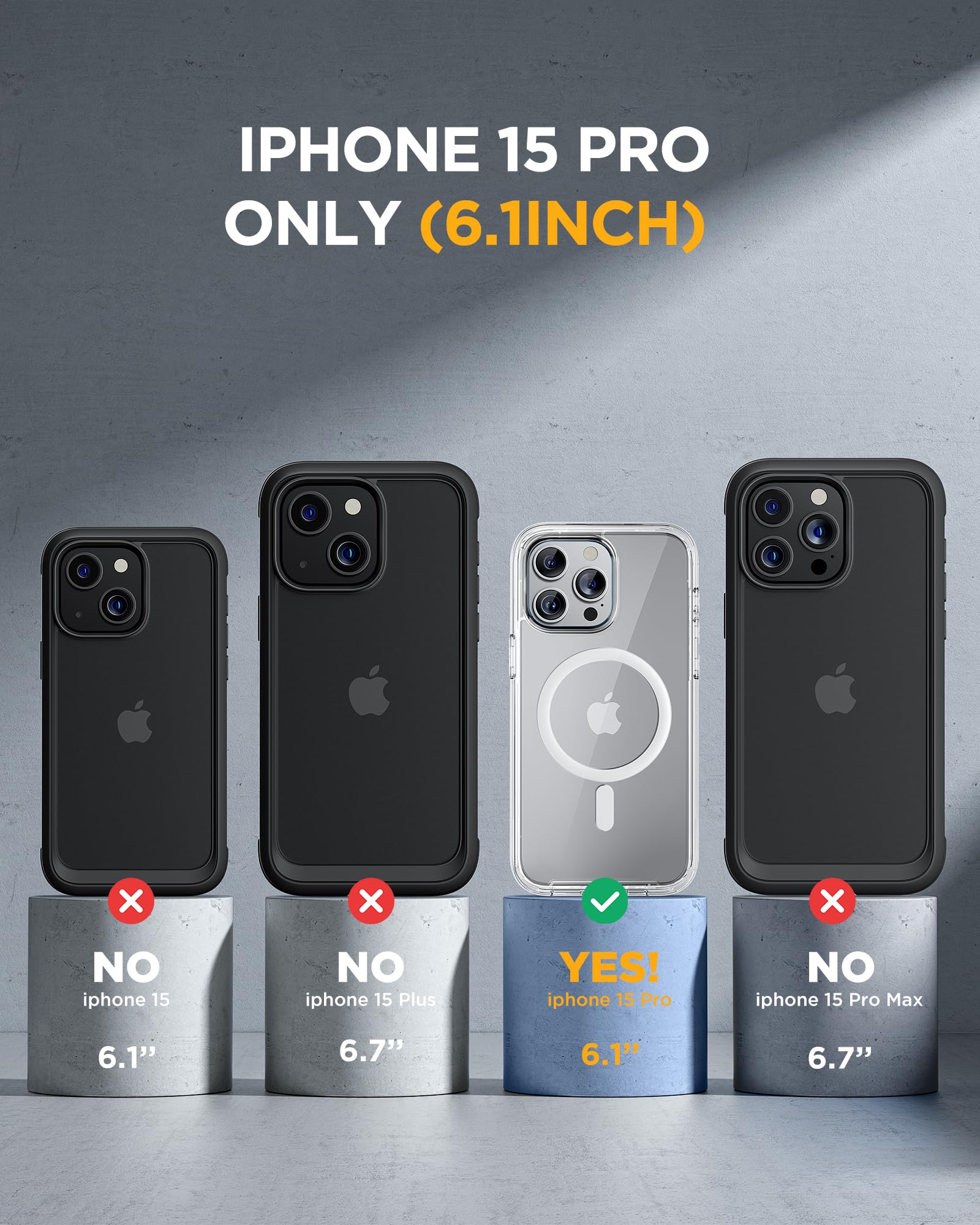 Foto 7 pulgar | Funda De Teléfono Miracase Magnetic Para Iphone 15 Pro Con Magsafe - Venta Internacional.