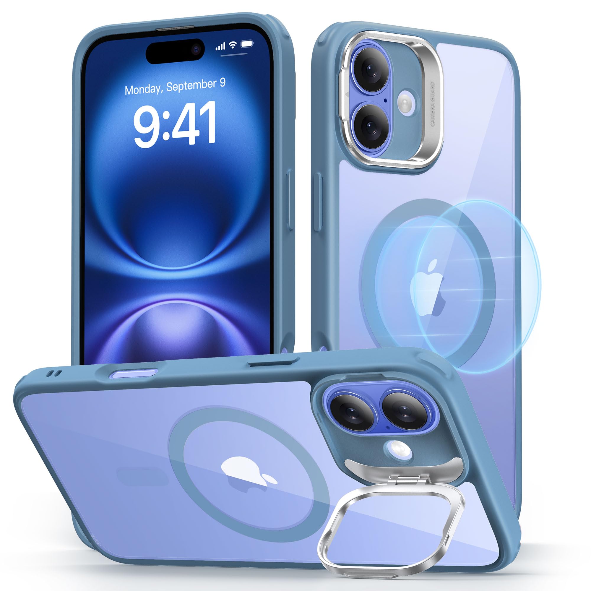 Foto 2 pulgar | Funda Esr Para Iphone 16 Con Magsafe De Grado Militar, Azul Transparente - Venta Internacional.