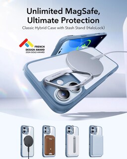 Foto 3 | Funda Esr Para Iphone 16 Con Magsafe De Grado Militar, Azul Transparente - Venta Internacional.