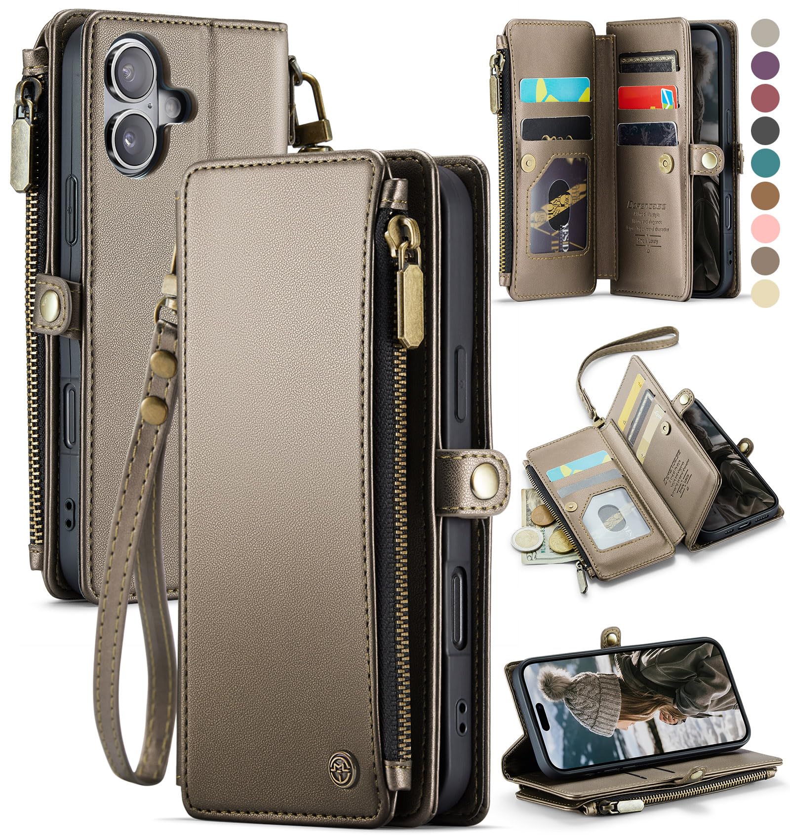 Foto 2 pulgar | Funda De Teléfono Wallet Defcase Compatible Con Iphone 16 6.1 - Venta Internacional.