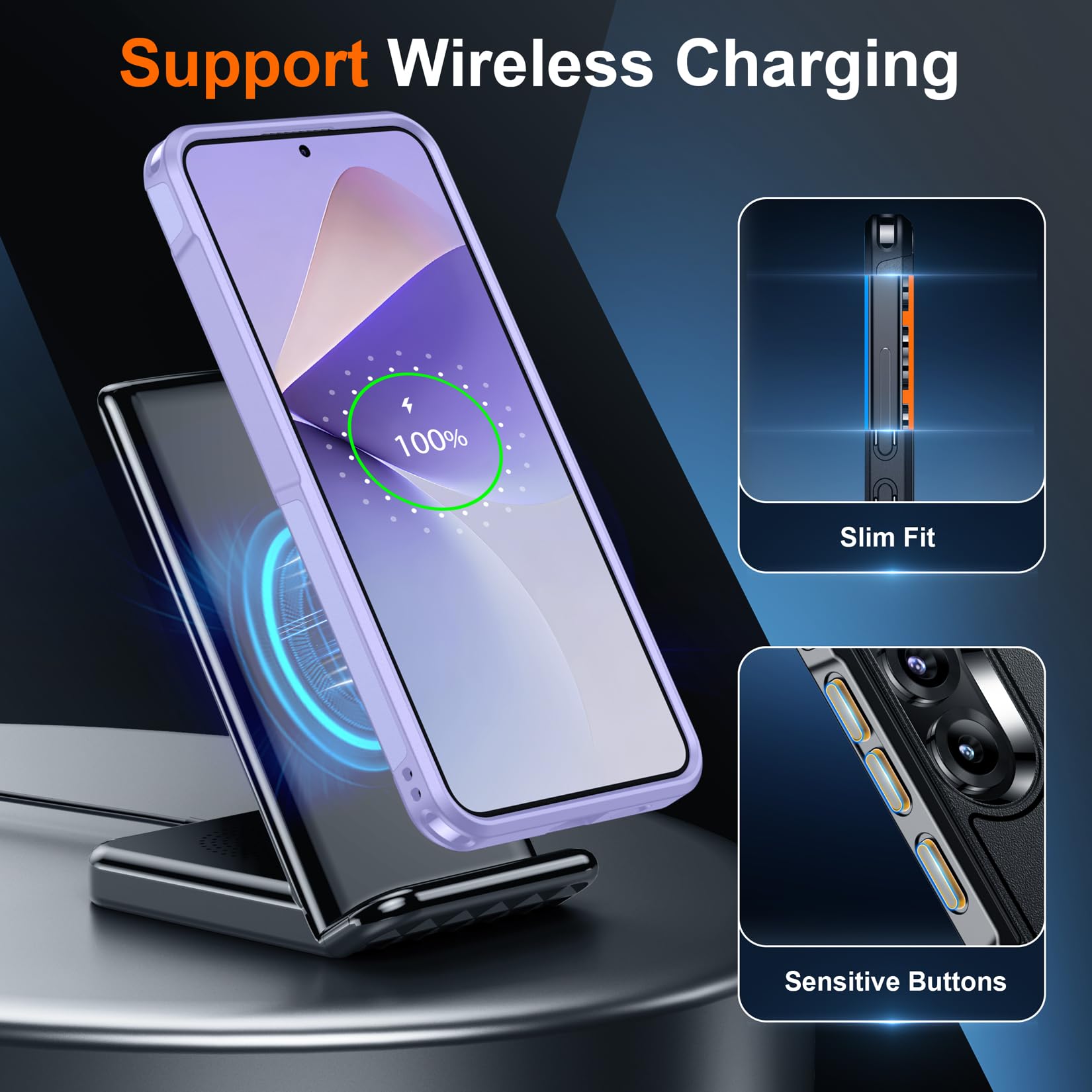 Foto 6 | Funda De Teléfono Spidercase Diseñada Para Samsung Galaxy S25 Purple - Venta Internacional.