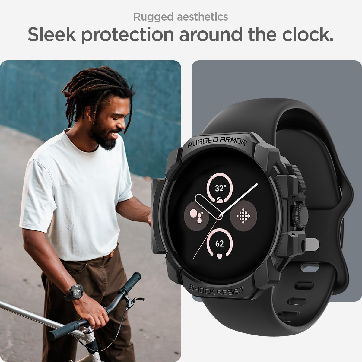 Foto 3 | Funda Spigen Rugged Armor Para Google Pixel Watch 3 De 45 Mm - Venta Internacional.
