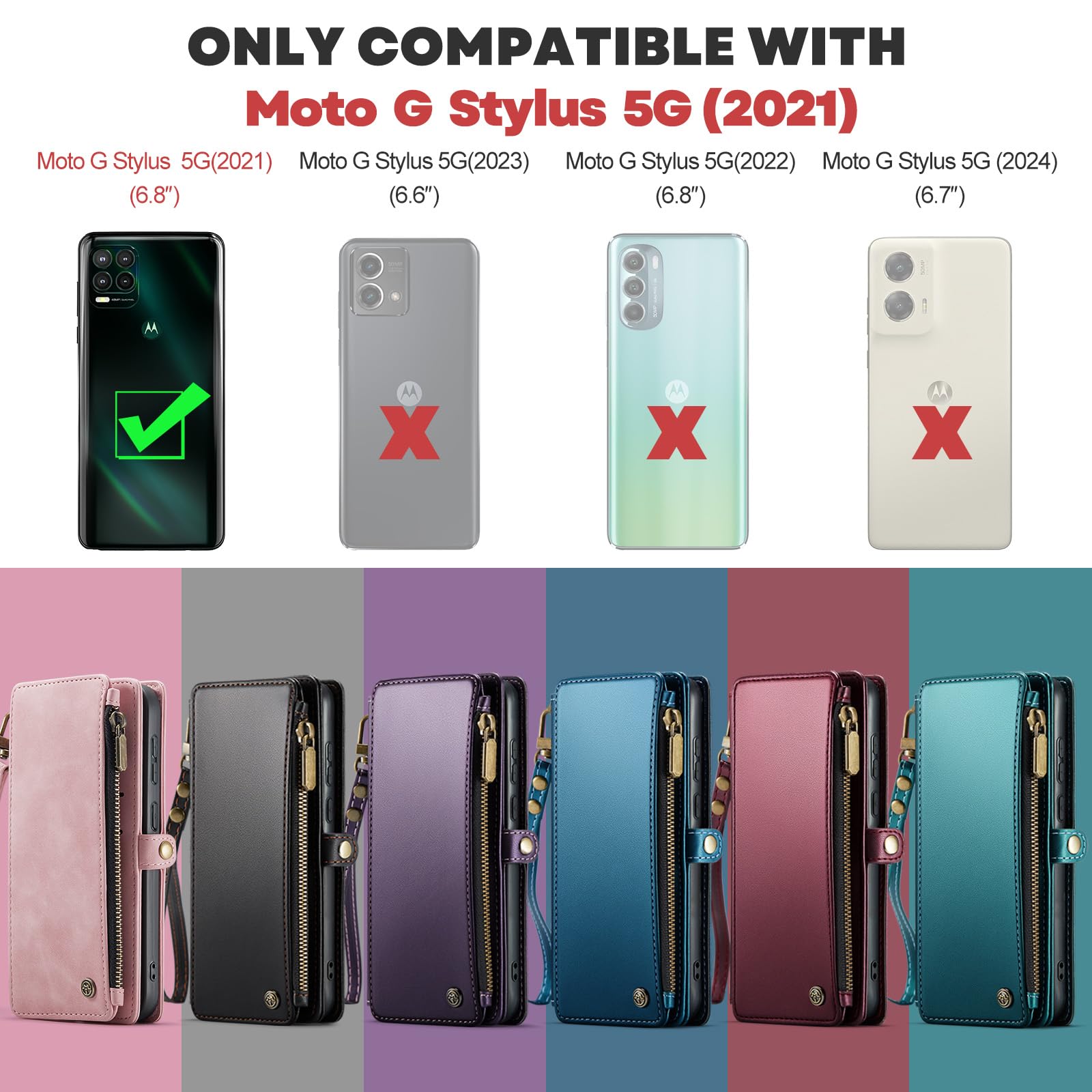 Foto 3 pulgar | Funda Tipo Cartera Defencase Para Motorola Moto G Stylus 5g (2021) - Venta Internacional.