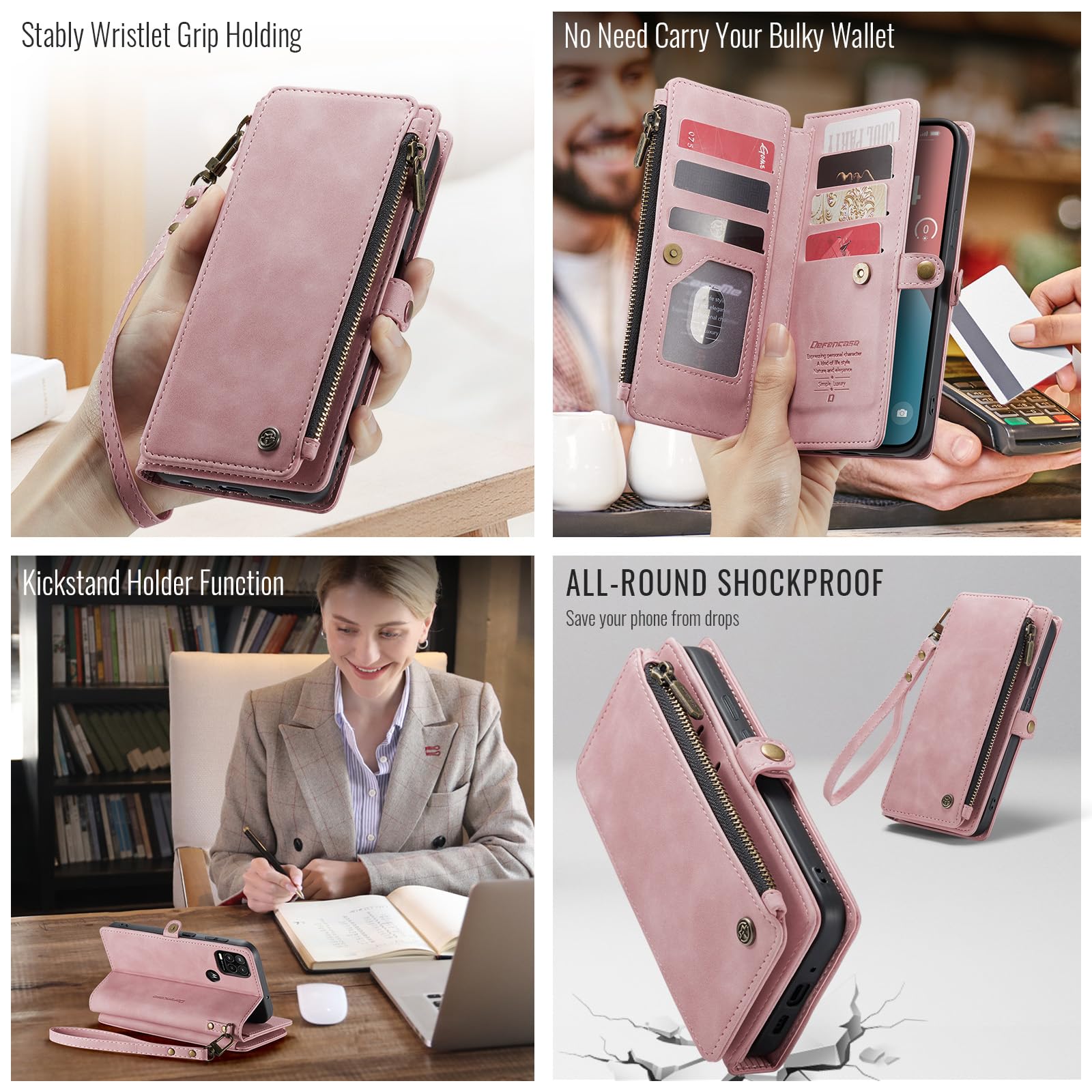 Foto 5 pulgar | Funda Tipo Cartera Defencase Para Motorola Moto G Stylus 5g (2021) - Venta Internacional.