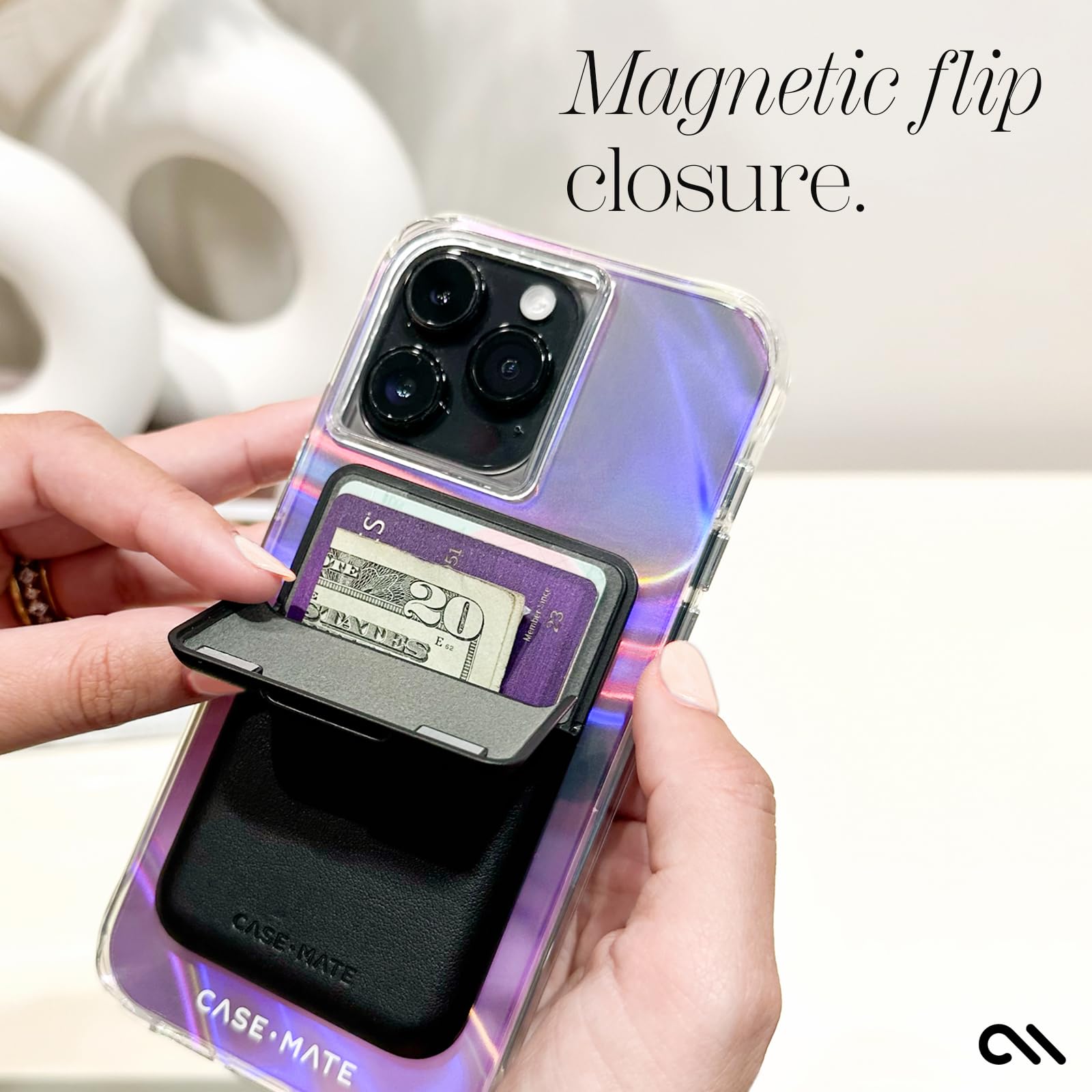 Foto 6 | Funda Tipo Cartera Magnética Para Iphone 16 Pro Max/15 Pro Max/14/13 - Venta Internacional.