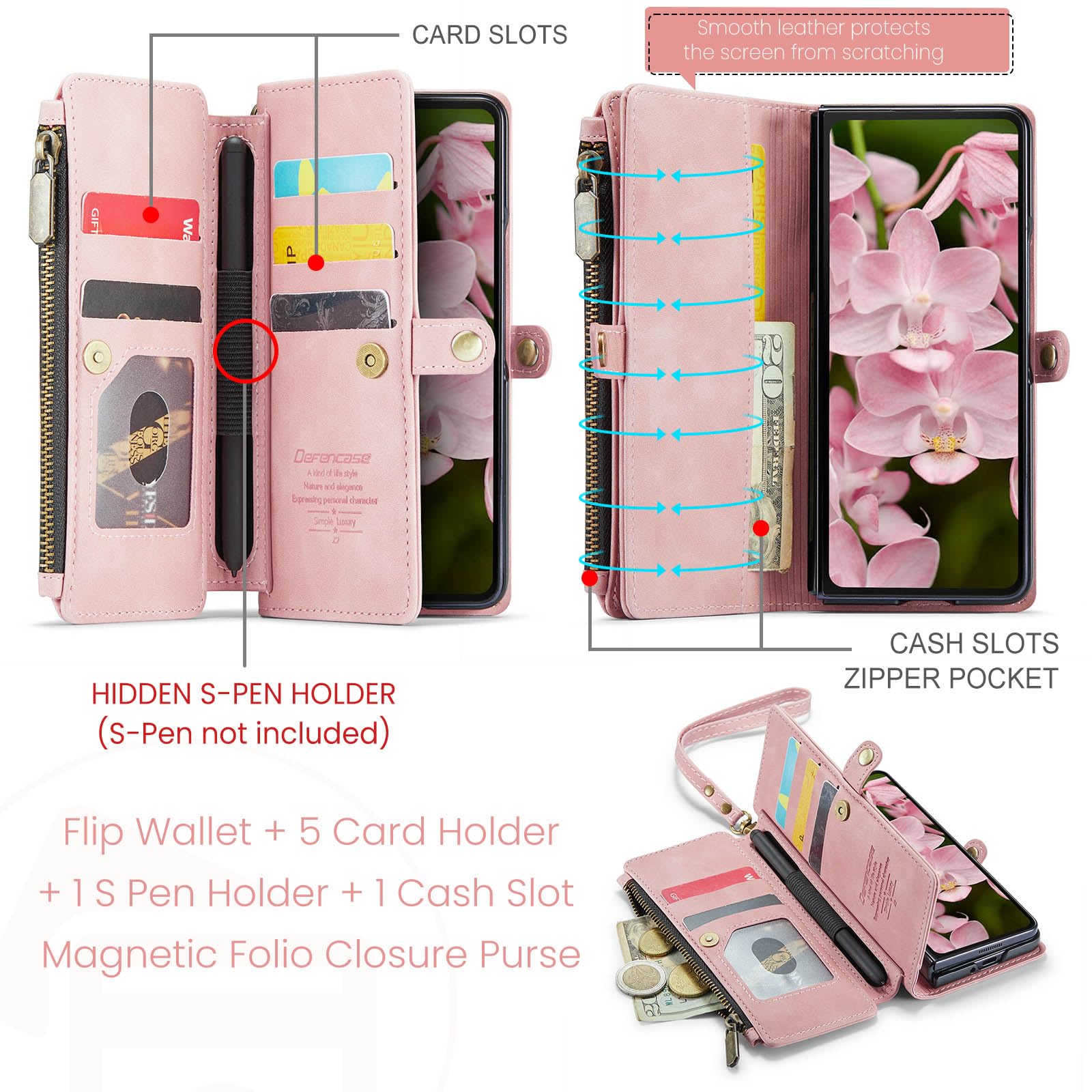 Foto 3 pulgar | Funda Tipo Cartera Compatible Con Samsung Galaxy Z Fold 6 - Venta Internacional.