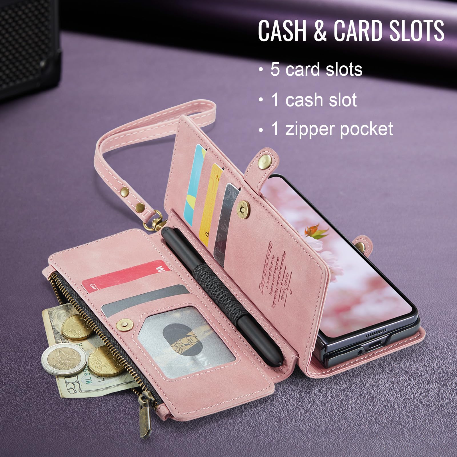 Foto 8 pulgar | Funda Tipo Cartera Compatible Con Samsung Galaxy Z Fold 6 - Venta Internacional.