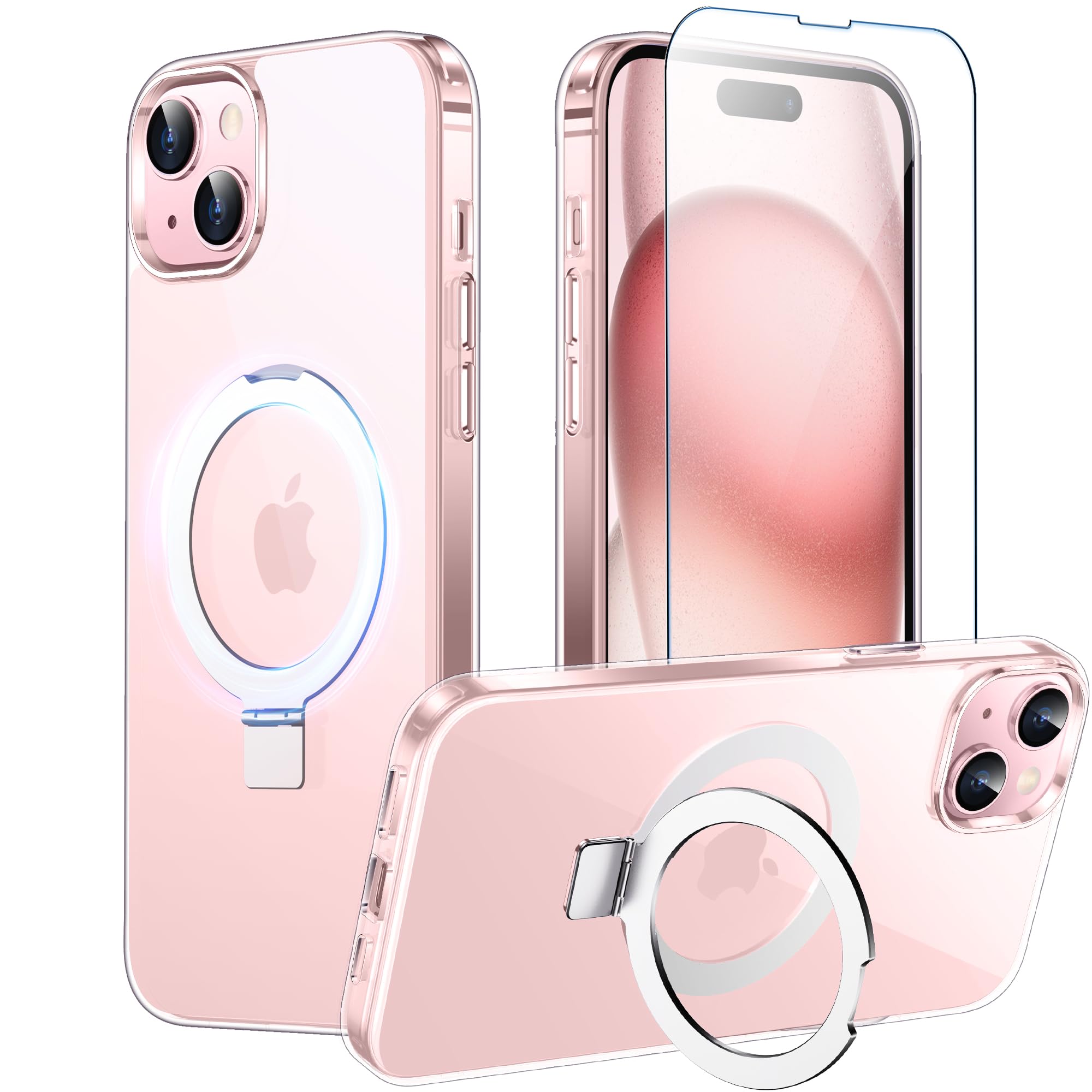 Foto 2 pulgar | Funda De Teléfono Spidercase Para Iphone 15/14 Con Soporte Y Protectores - Venta Internacional.