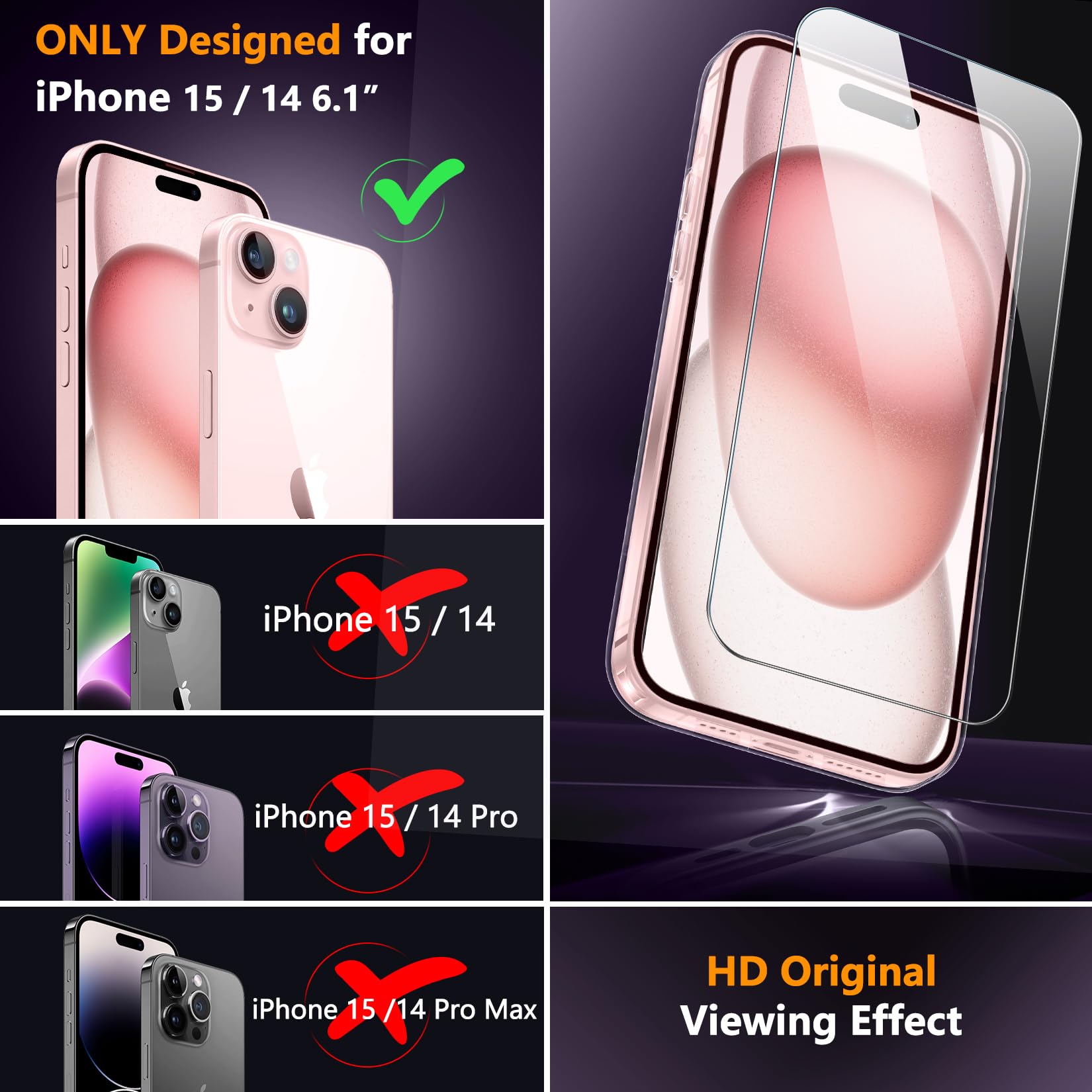 Foto 3 pulgar | Funda De Teléfono Spidercase Para Iphone 15/14 Con Soporte Y Protectores - Venta Internacional.