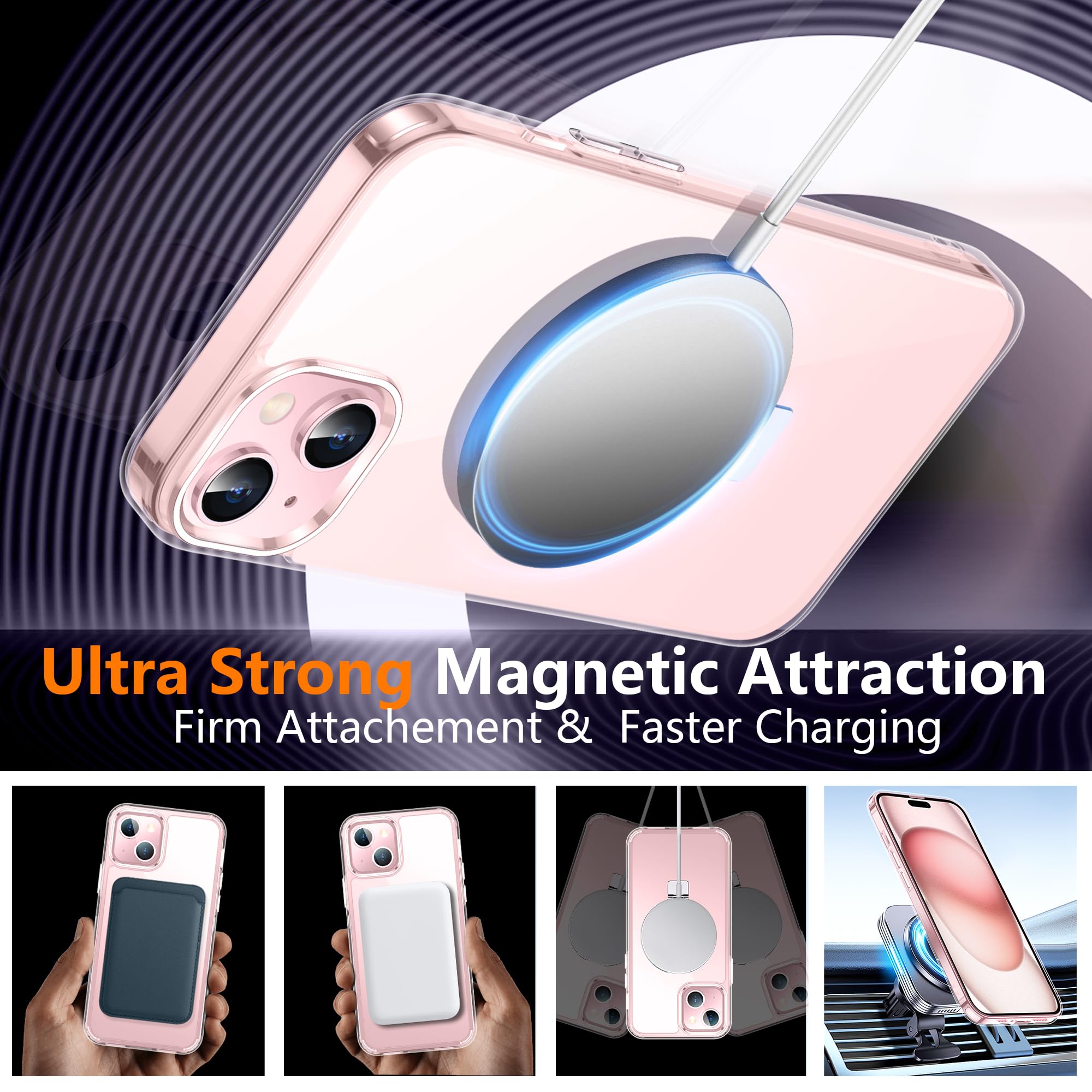 Foto 5 pulgar | Funda De Teléfono Spidercase Para Iphone 15/14 Con Soporte Y Protectores - Venta Internacional.
