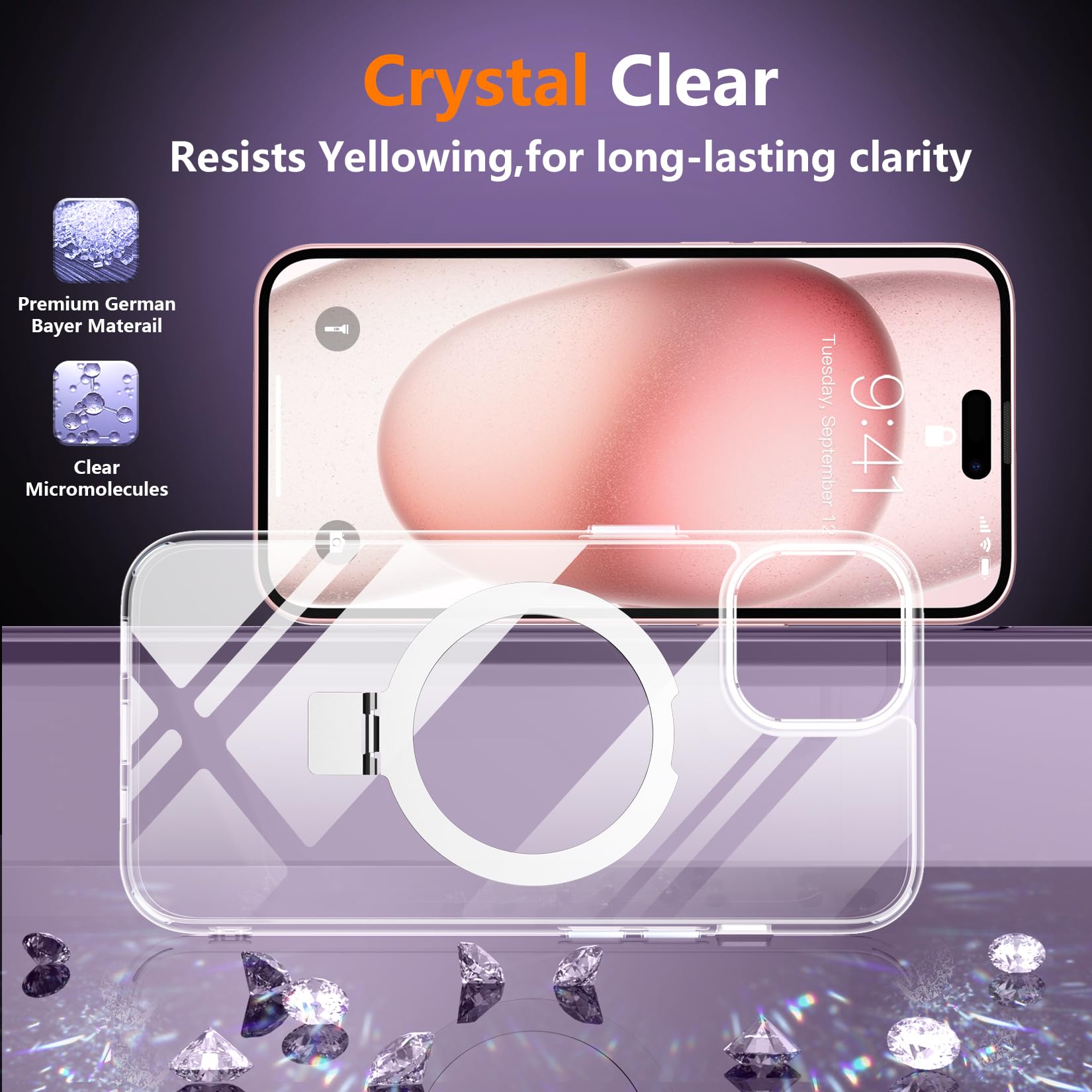 Foto 7 | Funda De Teléfono Spidercase Para Iphone 15/14 Con Soporte Y Protectores - Venta Internacional.