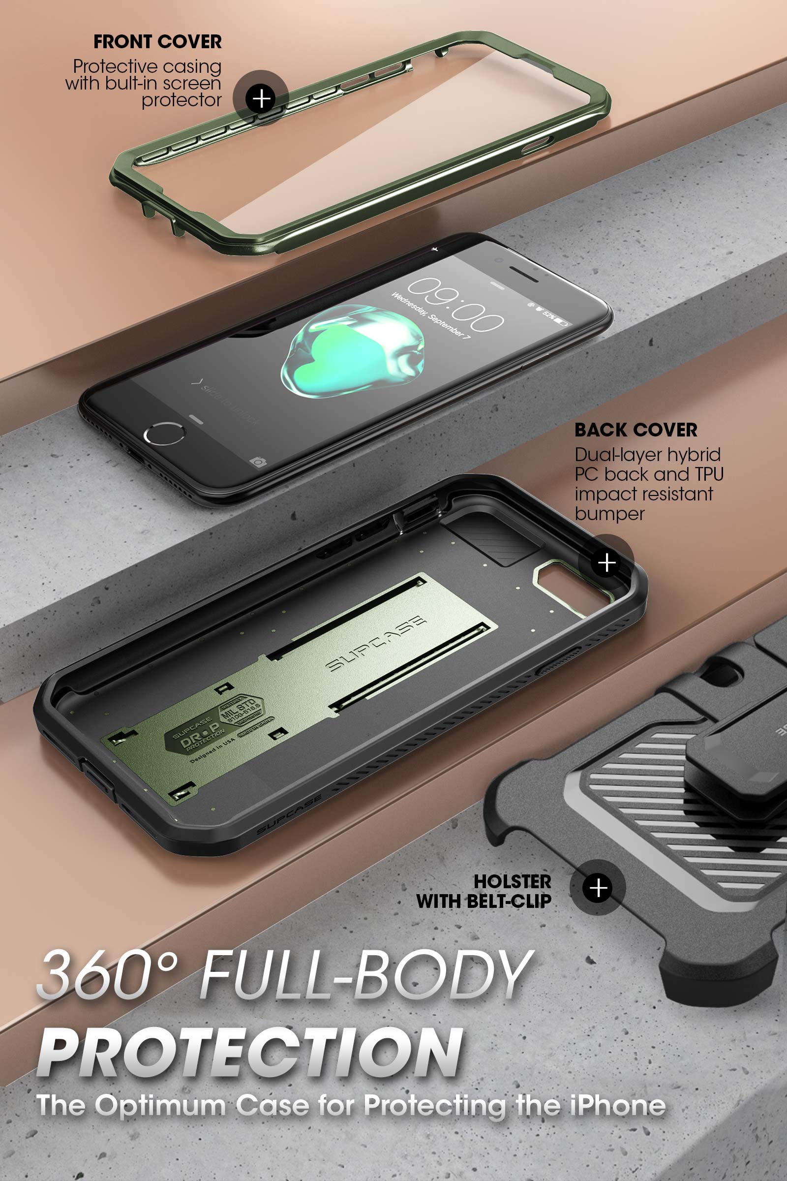 Foto 4 | Funda De Teléfono Supcase Unicorn Beetle Pro Para Iphone Se 3ª Y 2ª Generación/7/8 - Venta Internacional.