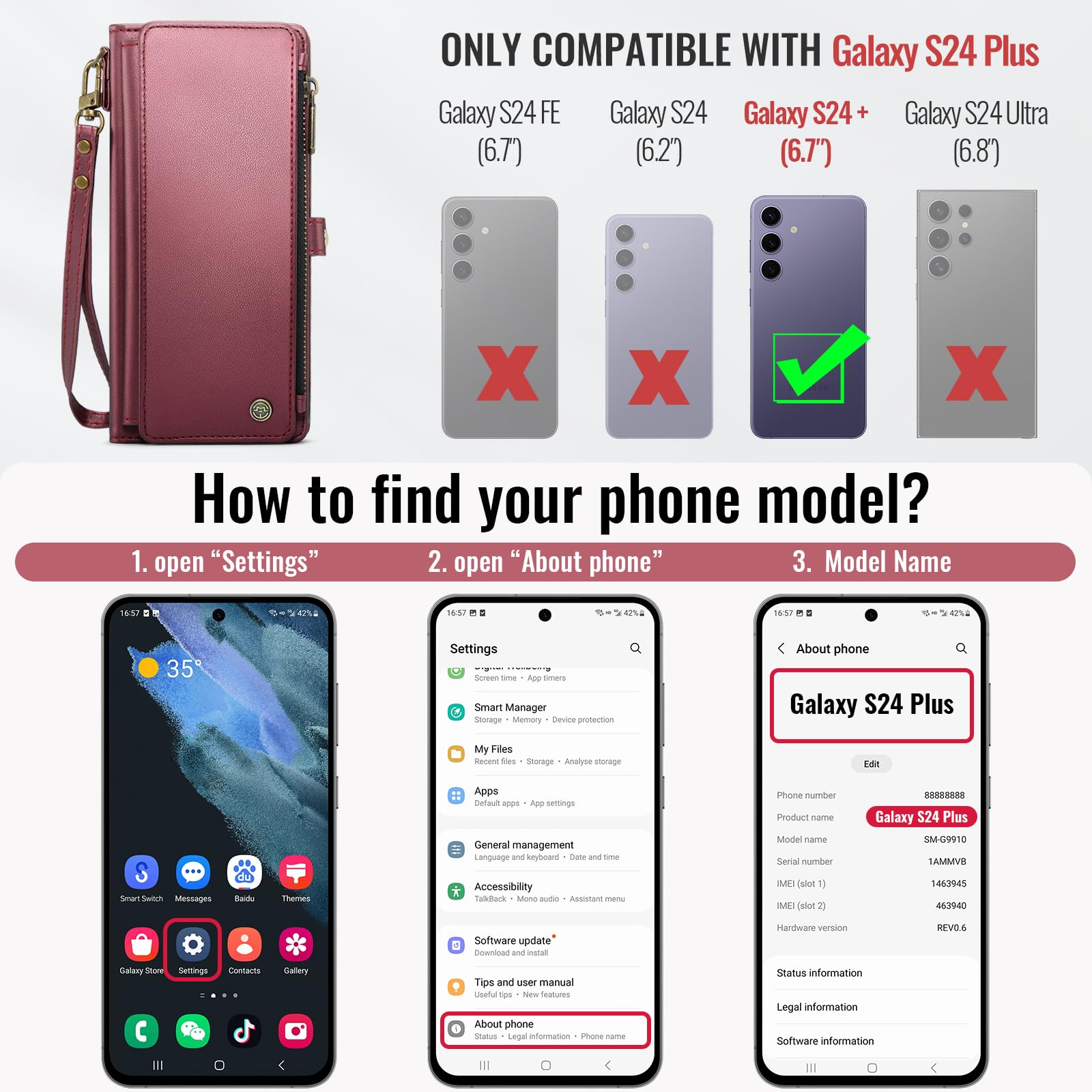 Foto 3 pulgar | Funda De Teléfono Defencase Compatible Con Samsung Galaxy S24 Plus - Venta Internacional.