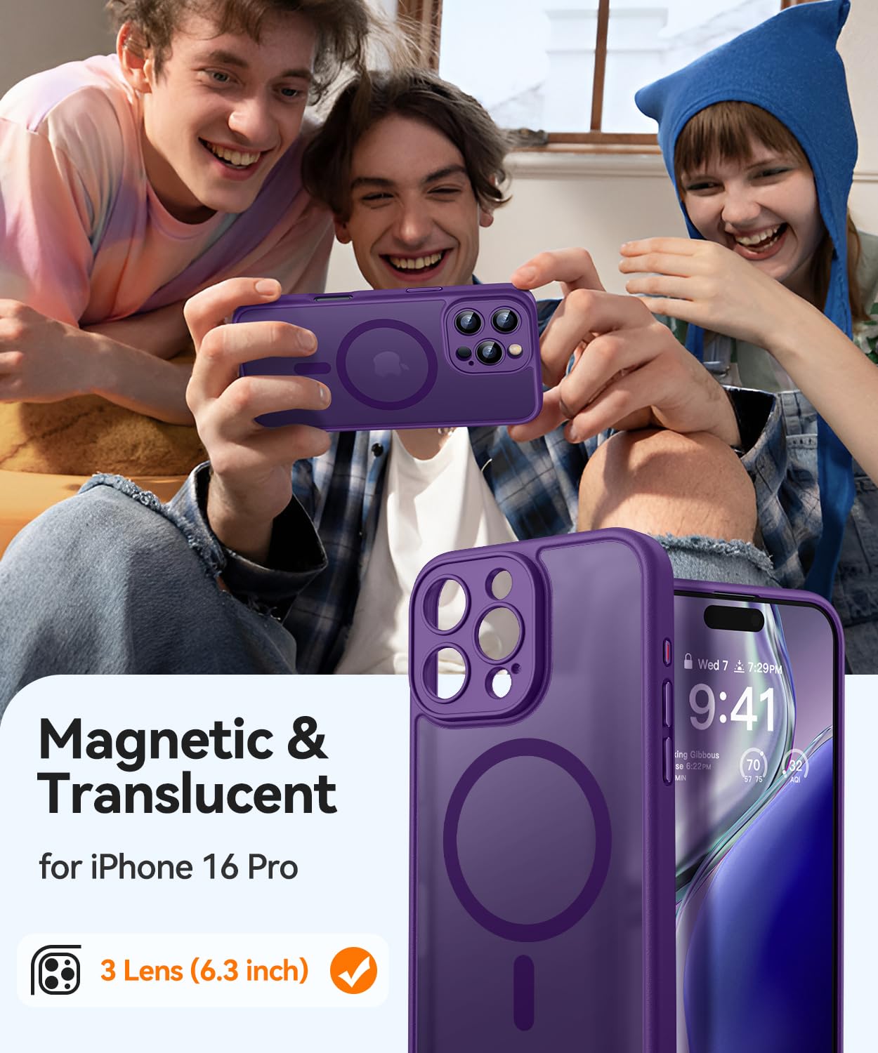 Foto 2 | Funda Magnética Canshn Compatible Con Iphone 16 Pro - Venta Internacional.