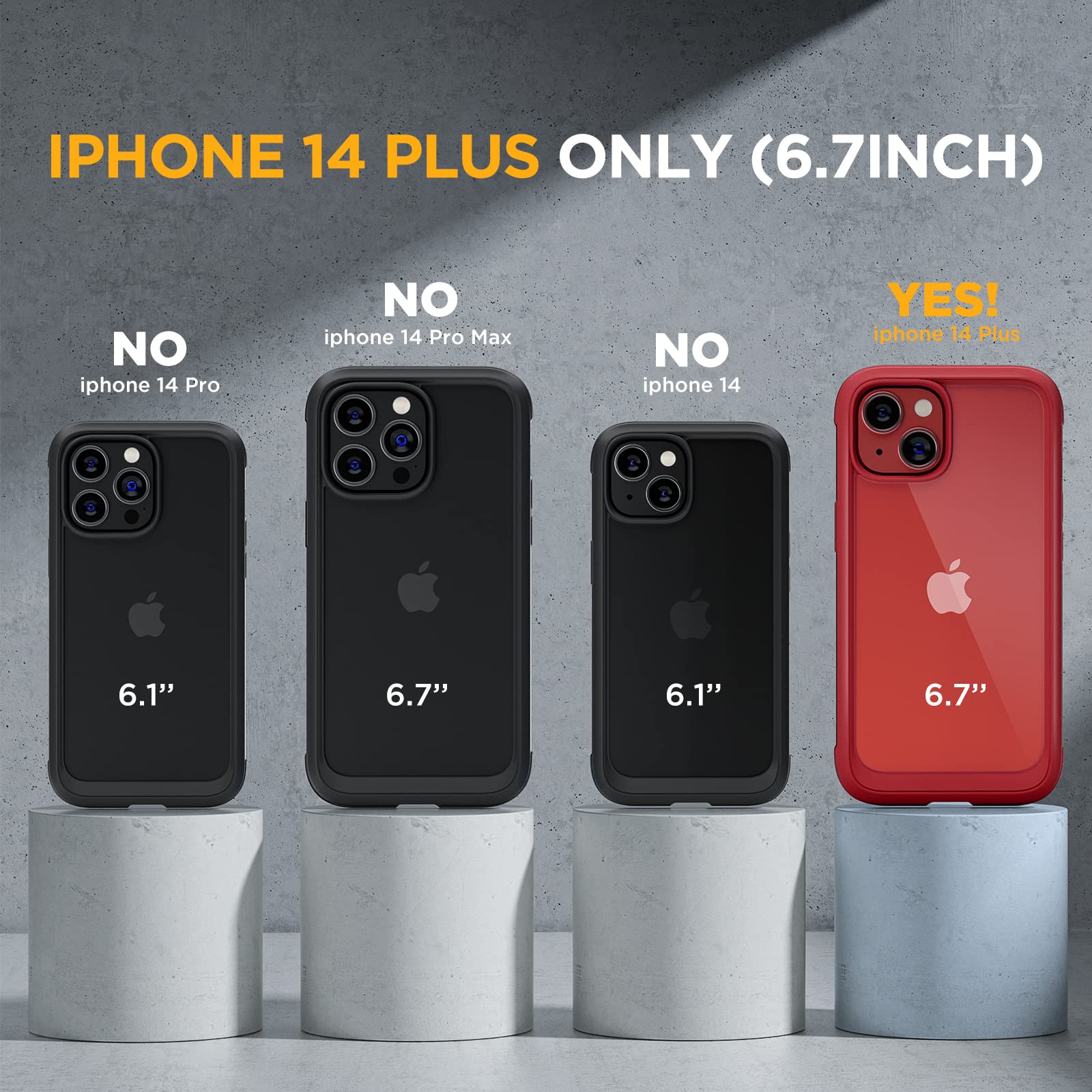 Foto 3 pulgar | Funda De Teléfono Miracase Glass Series Para Iphone 14 Plus De 6.7 Pulgadas, Roja - Venta Internacional.