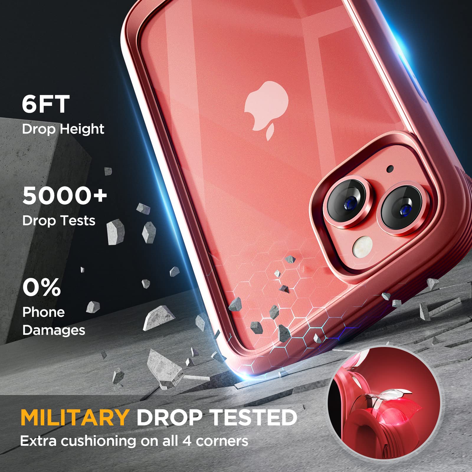 Foto 7 pulgar | Funda De Teléfono Miracase Glass Series Para Iphone 14 Plus De 6.7 Pulgadas, Roja - Venta Internacional.