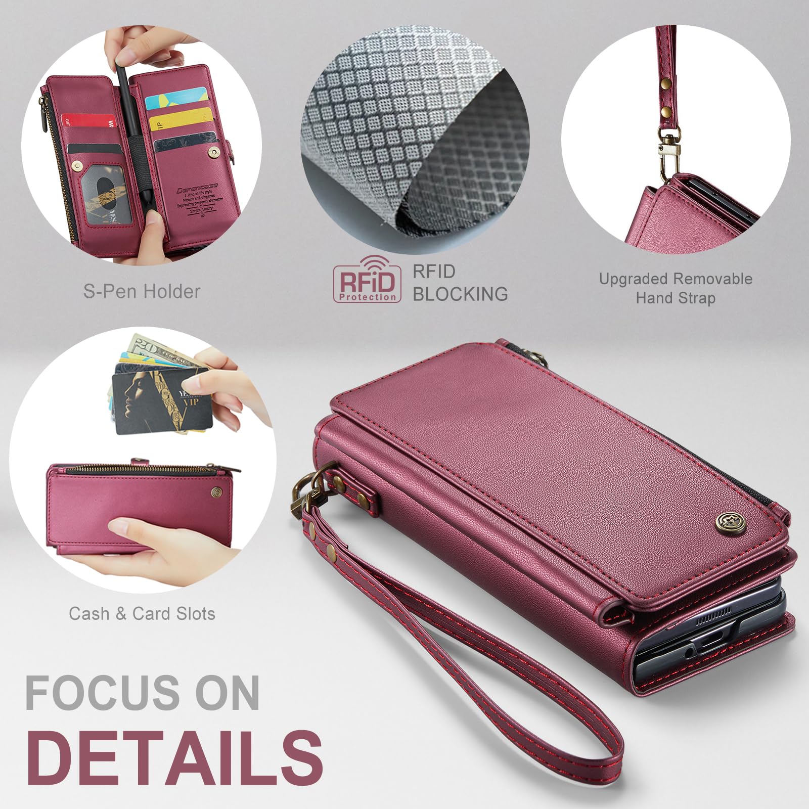 Foto 5 pulgar | Funda Tipo Cartera Compatible Con Samsung Galaxy Z Fold 5 - Venta Internacional.