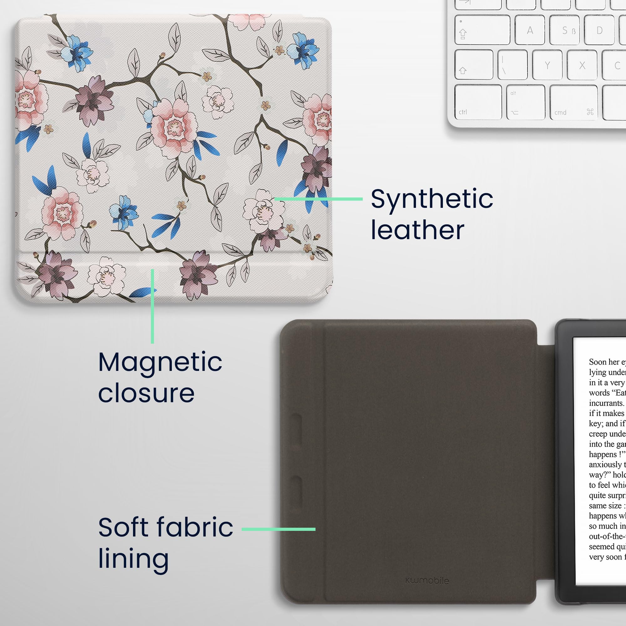Foto 5 | Funda Kwmobile Compatible Con El Lector Electrónico Kobo Libra 2 - Venta Internacional.