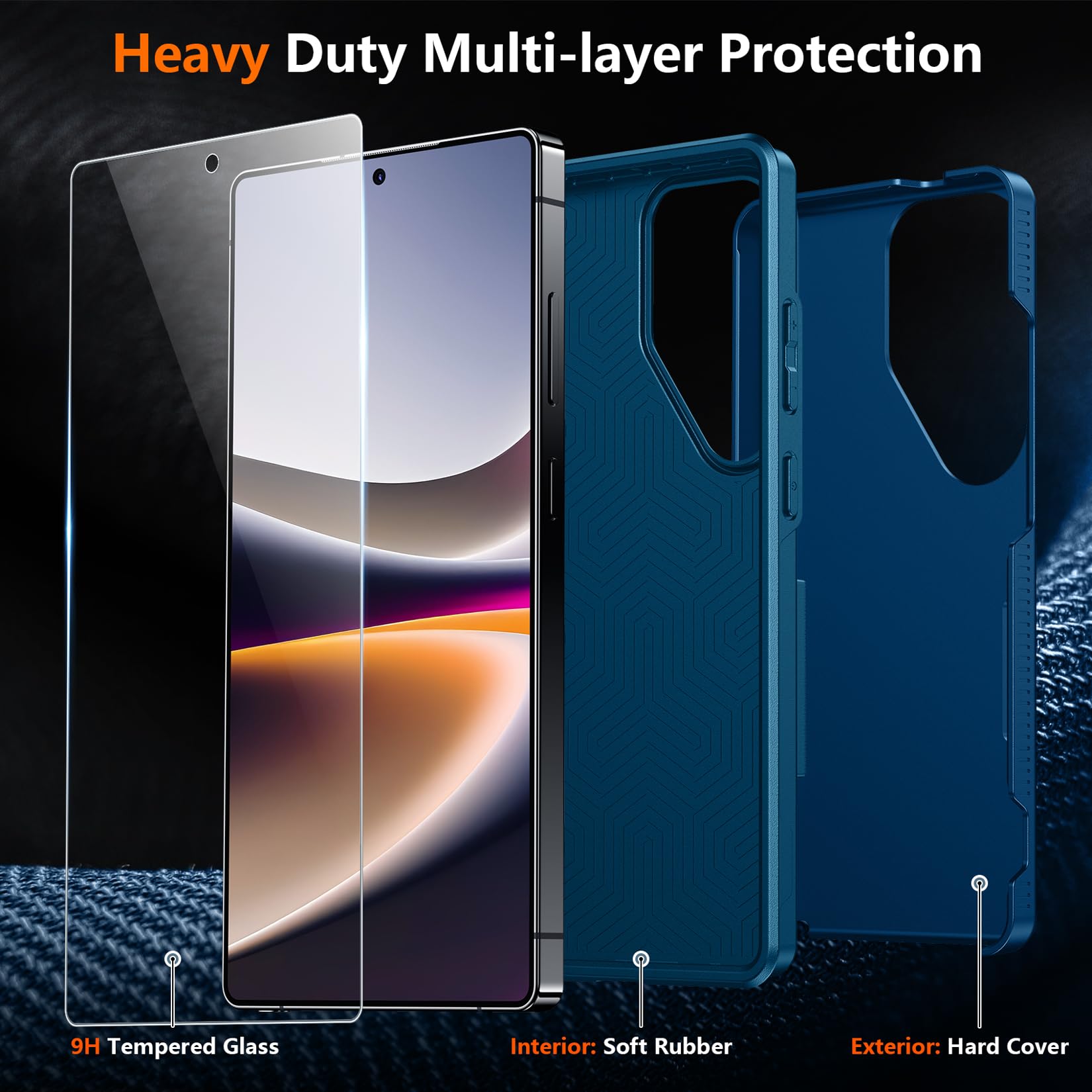 Foto 5 | Funda De Teléfono Spidercase Para Samsung Galaxy S25 Ultra Sea Blue - Venta Internacional.