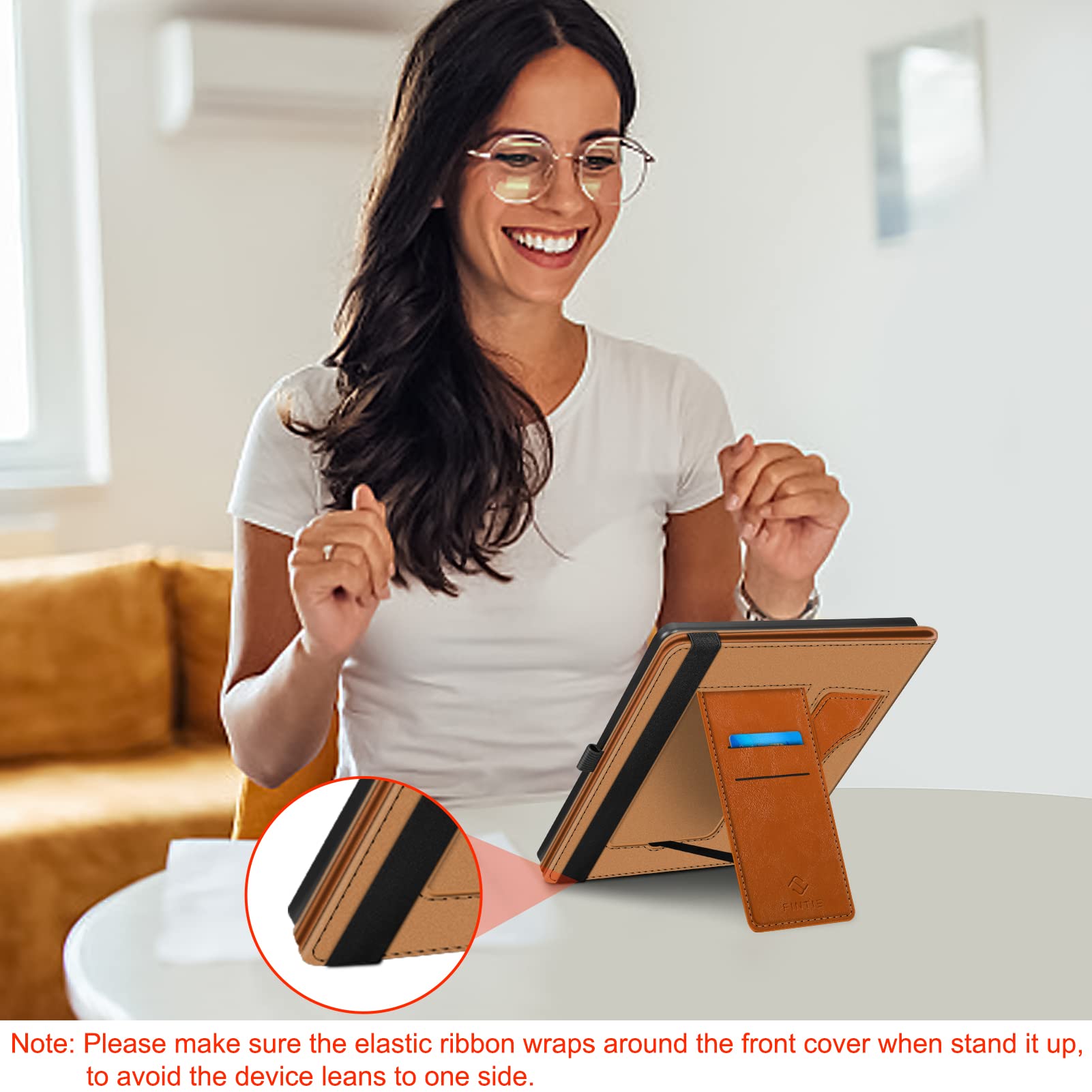 Foto 6 | Funda Fintie Con Soporte Para Kindle Scribe 10,2 Pulgadas 2024/2022, Color Marrón - Venta Internacional.
