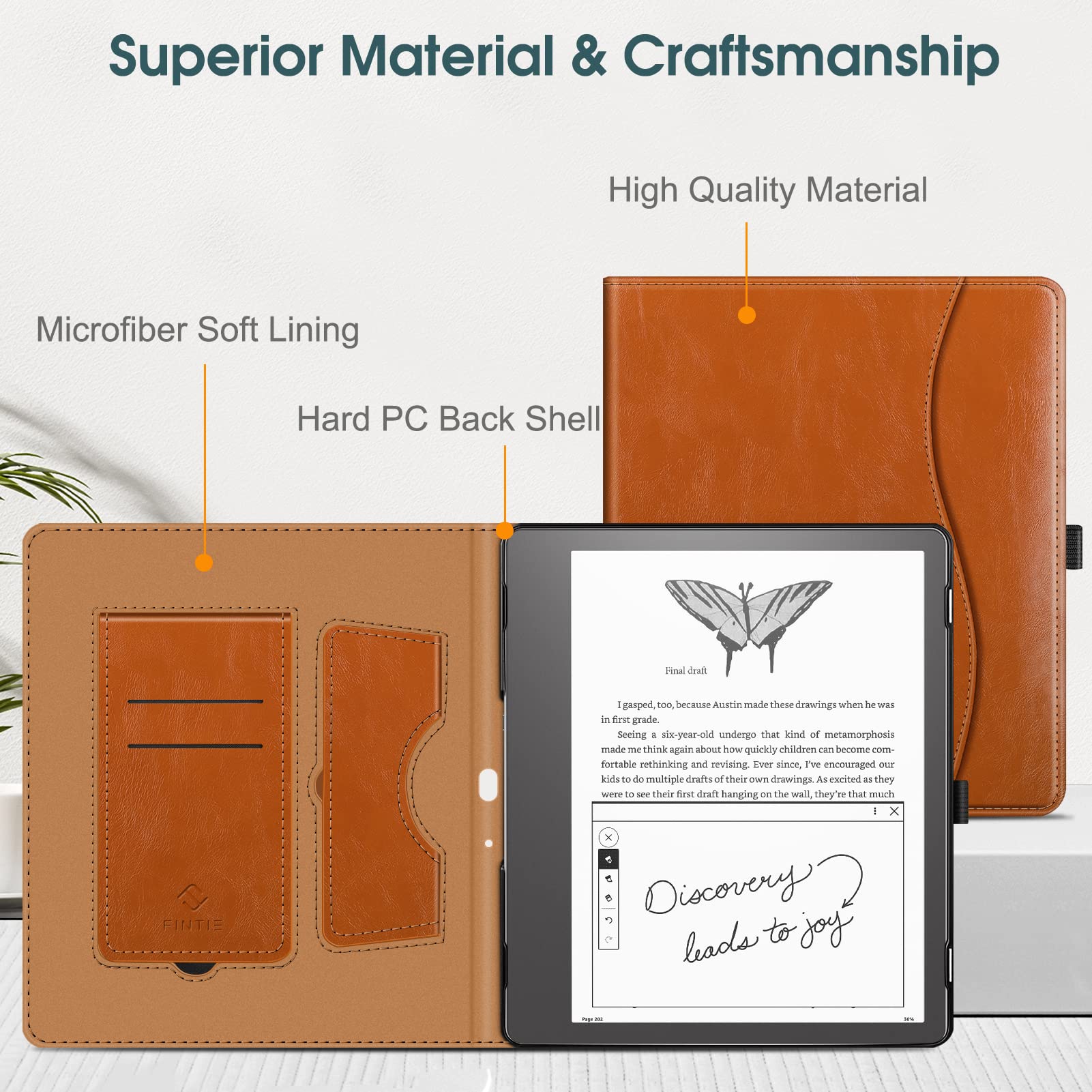 Foto 7 | Funda Fintie Con Soporte Para Kindle Scribe 10,2 Pulgadas 2024/2022, Color Marrón - Venta Internacional.