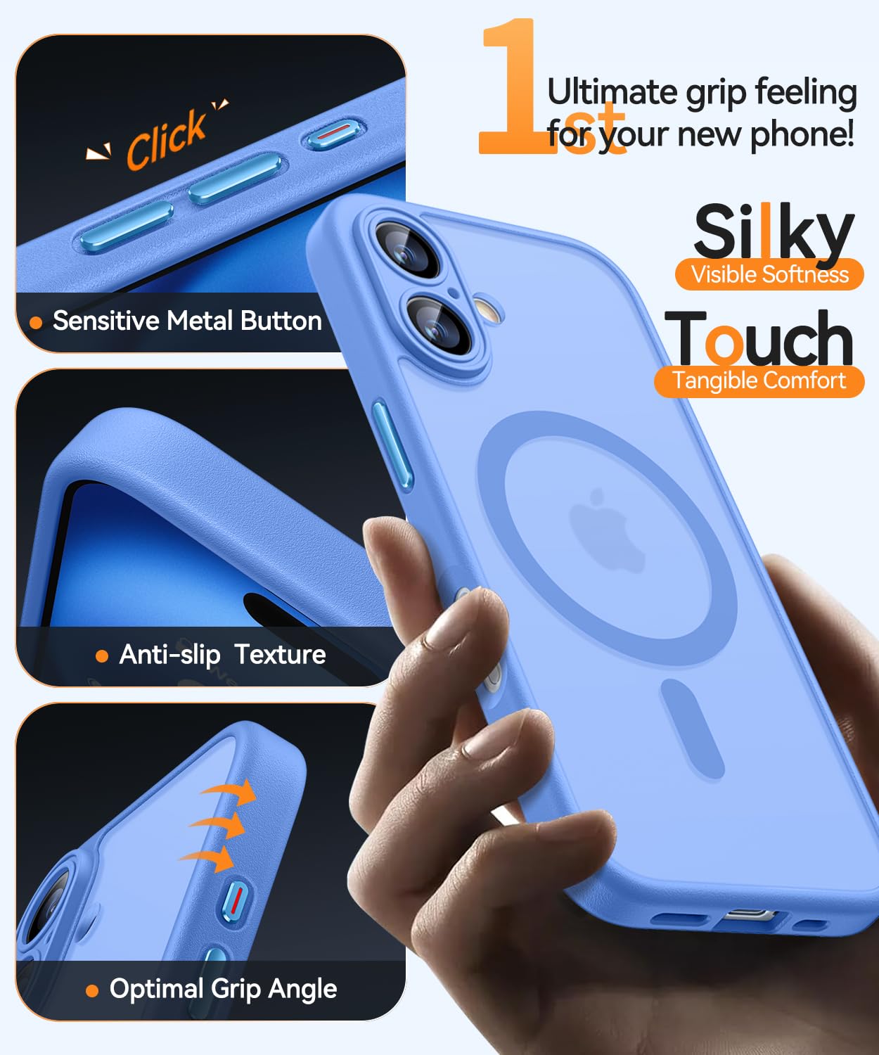 Foto 7 pulgar | Funda Magnética Canshn Para Iphone 16 Plus Ultramarine - Venta Internacional.