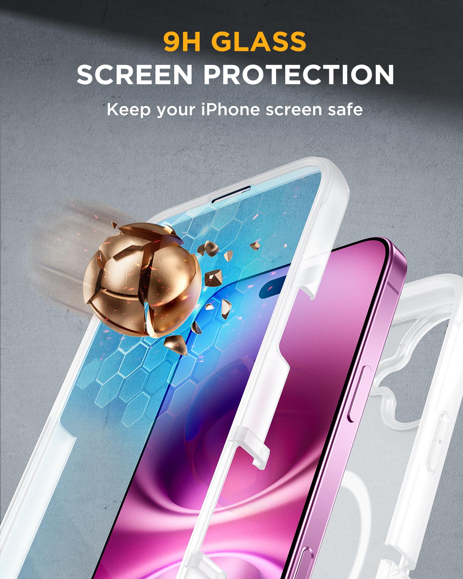 Foto 4 pulgar | Funda Magnética Miracase Para Iphone 16 Plus Con Pantalla - Venta Internacional.