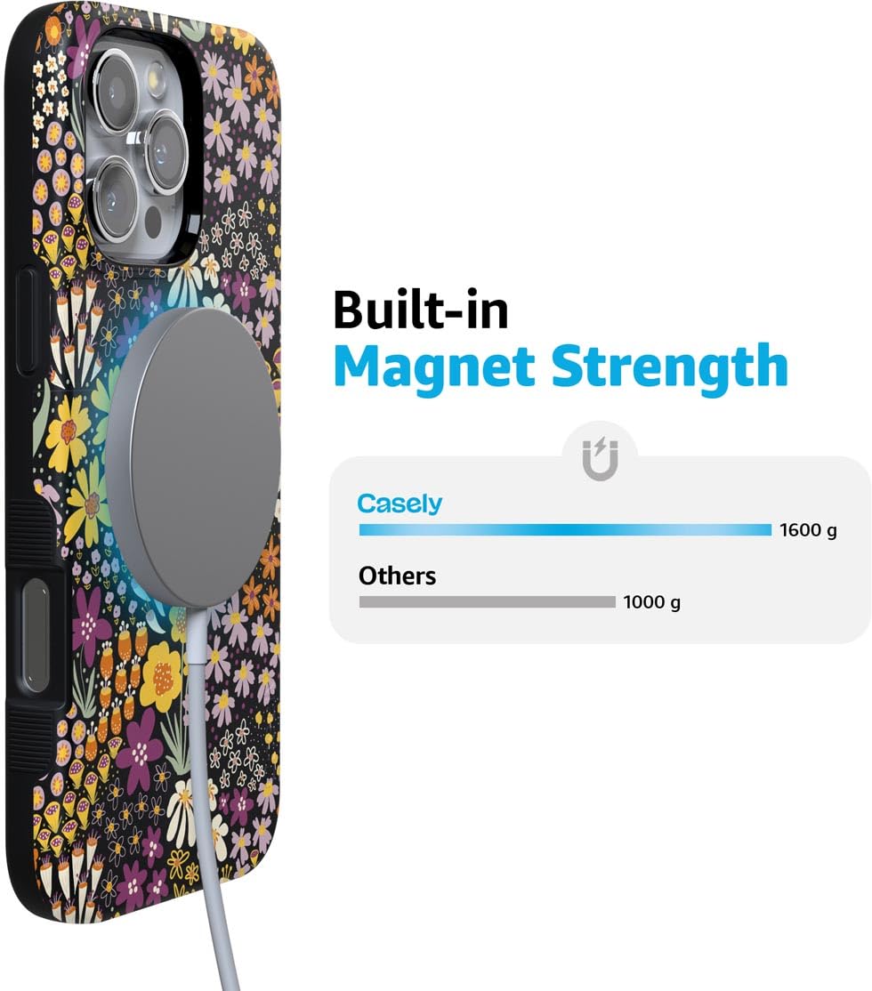 Foto 7 pulgar | Funda De Teléfono Casely Falling For You Plum Floral Para Iphone 16 Pro - Venta Internacional.
